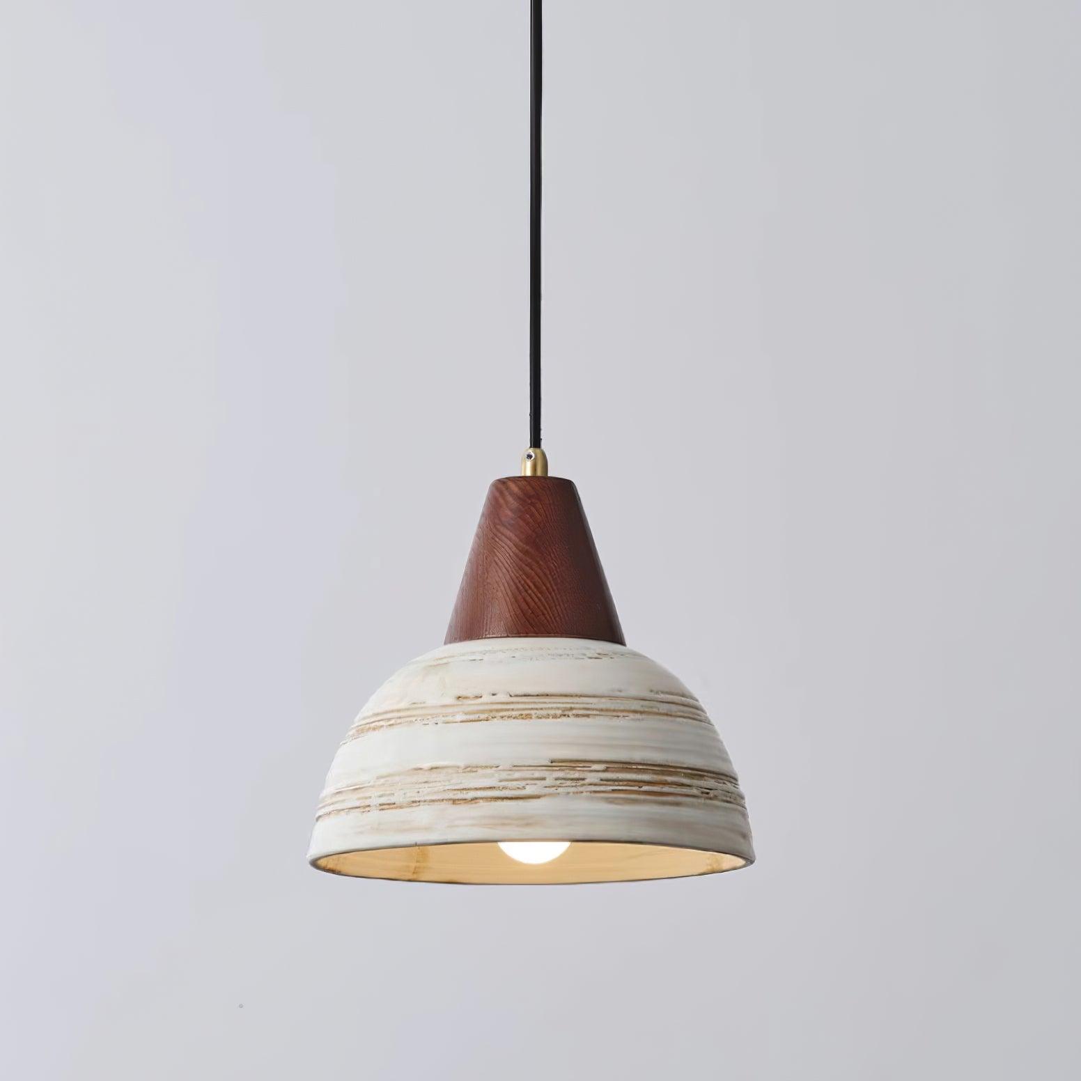 Suspension Texturé Céramique Ombre Conique Nordique Minimaliste - Neutralighting