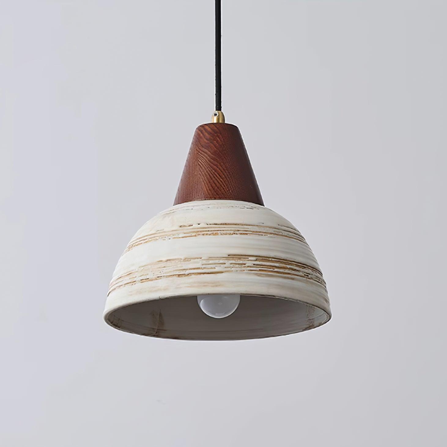 Suspension Texturé Céramique Ombre Conique Nordique Minimaliste - Neutralighting