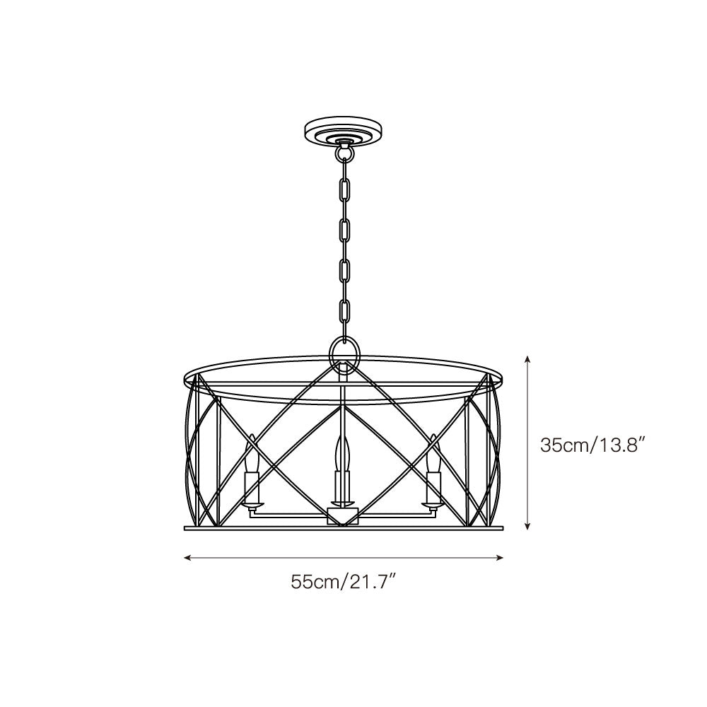 Waegnuvyu Moderne Minimaliste Ancien Industriel Métal Lanterne Lustre - Neutralighting
