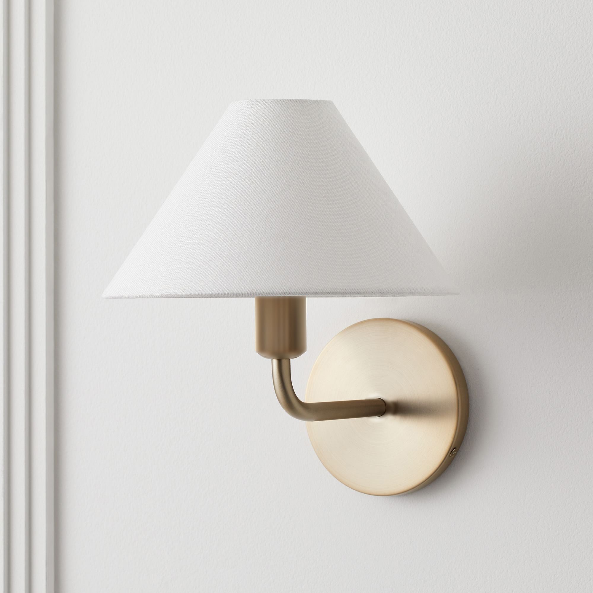Cisoren Applique Murale Traditionnelle En Tissu Et Laiton Unique - Neutralighting