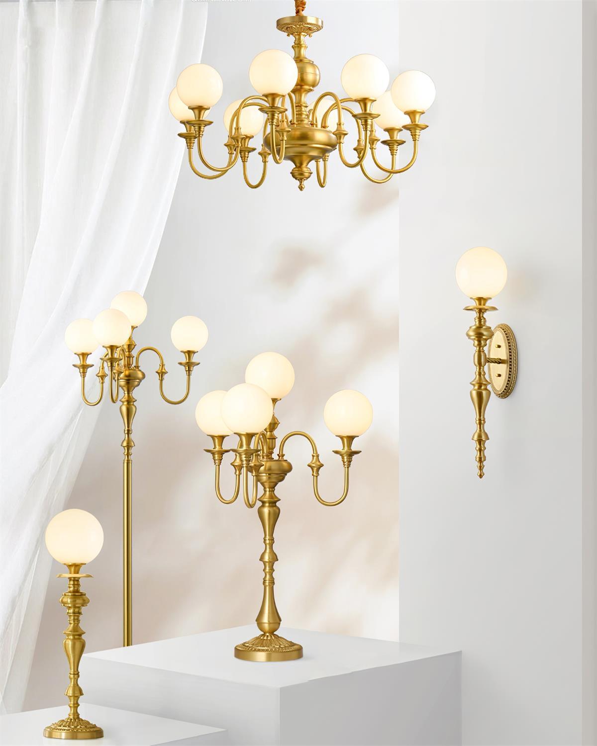 Beatty Lustre Globe en Laiton Bras - Neutralighting