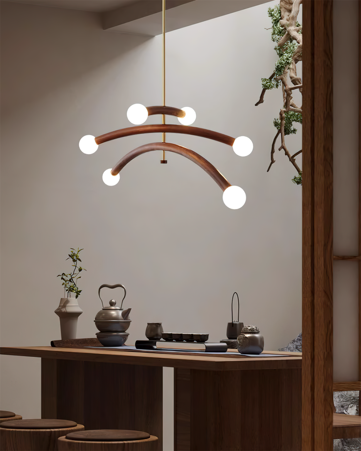 Aurevia Lustre Minimaliste Arc Globe - Neutralighting