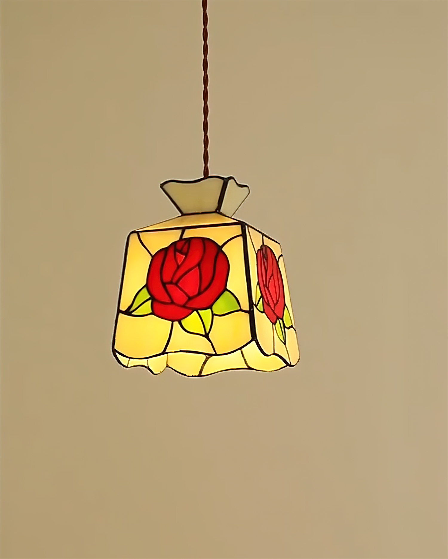 Roselit Suspension Teinté Verre Florale Organique - Neutralighting