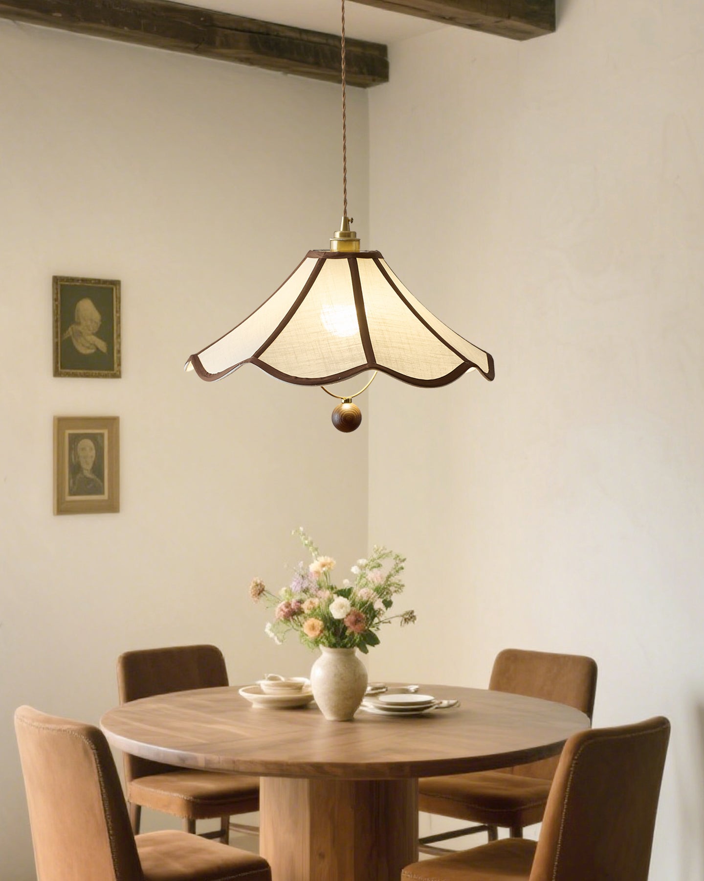 Bellaria Lampe Suspension Vintage à Bords Festonnés - Neutralighting