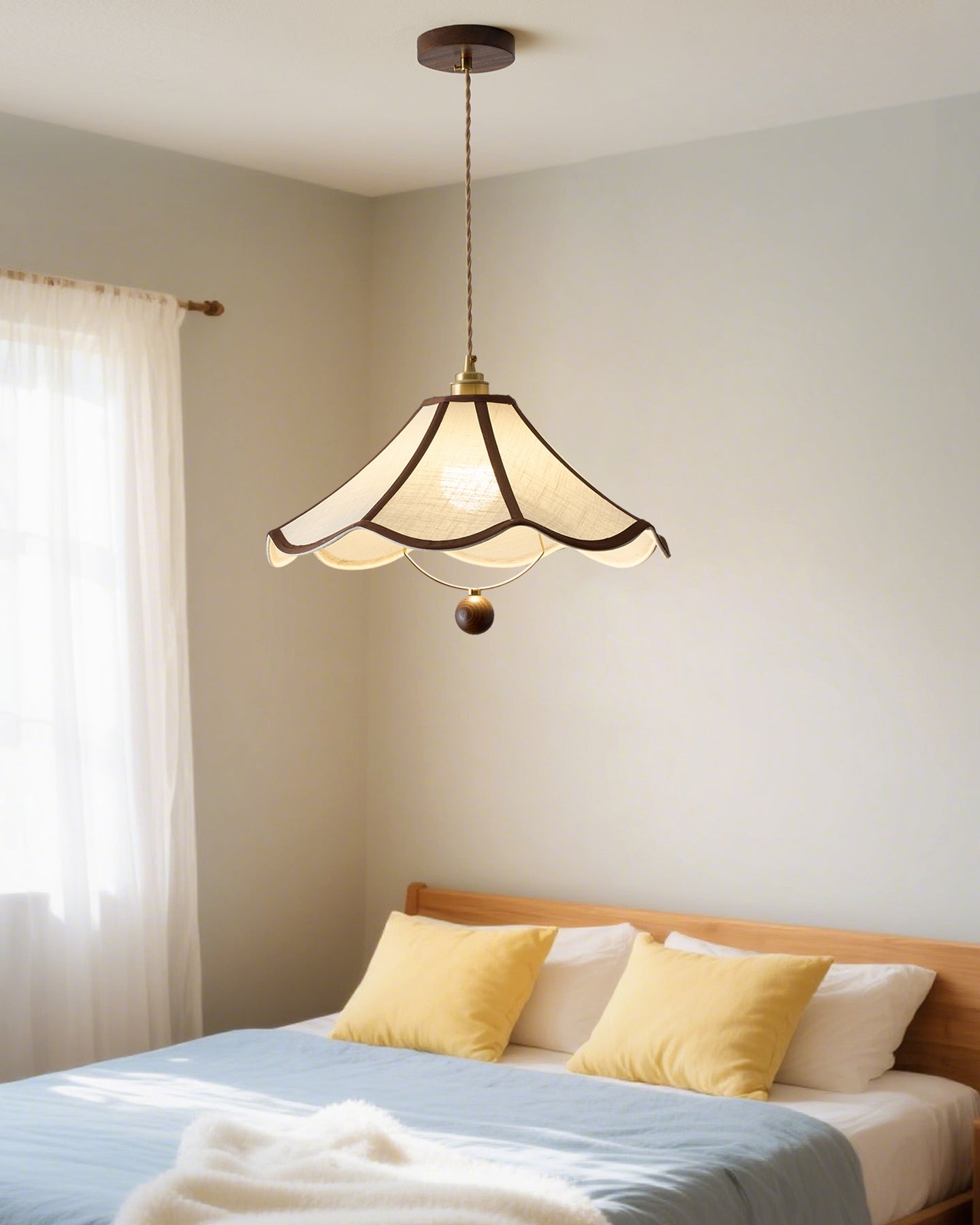 Bellaria Lampe Suspension Vintage à Bords Festonnés - Neutralighting