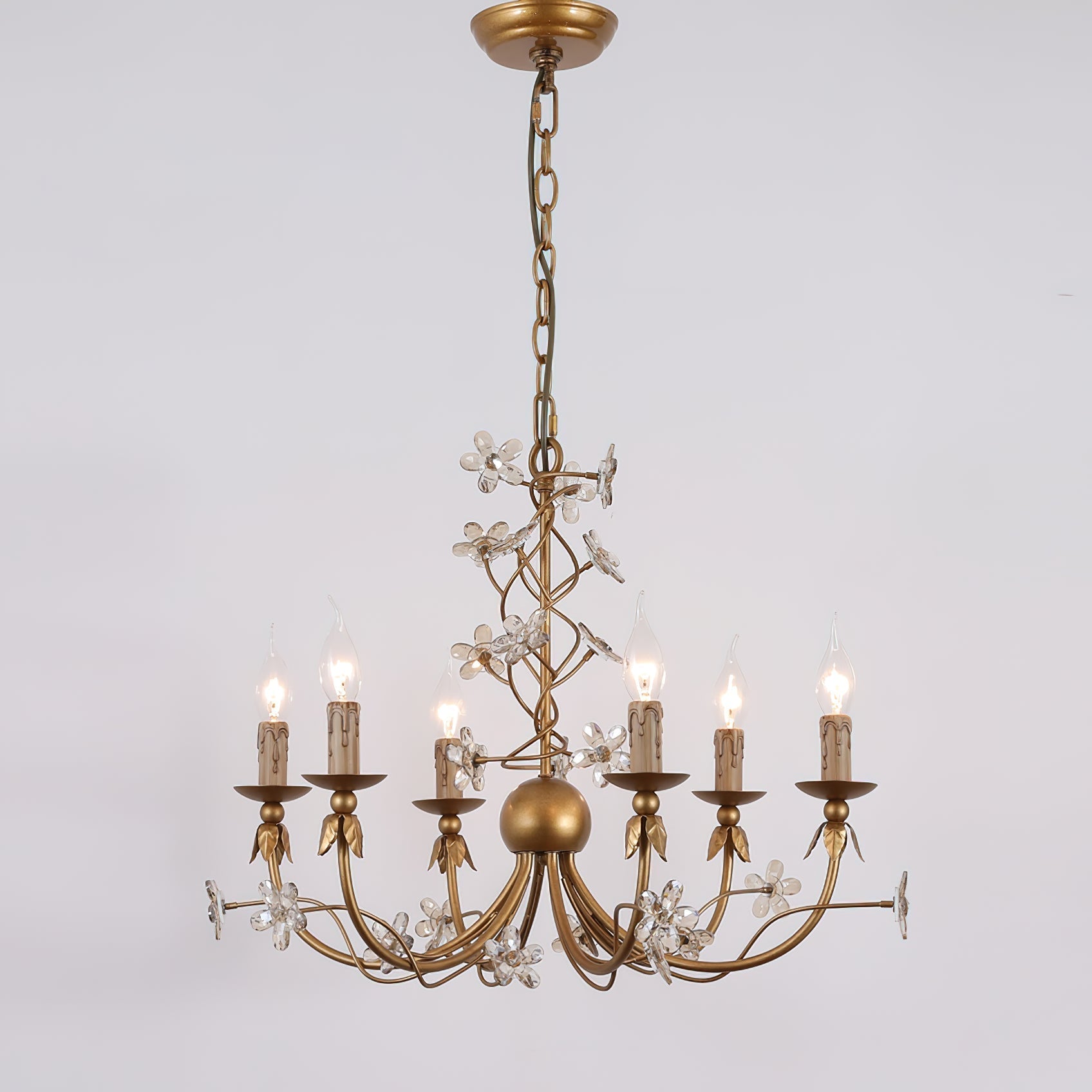 Ornuvyu Postmodern Luxe Clair Métal Cristal Lustre - Neutralighting