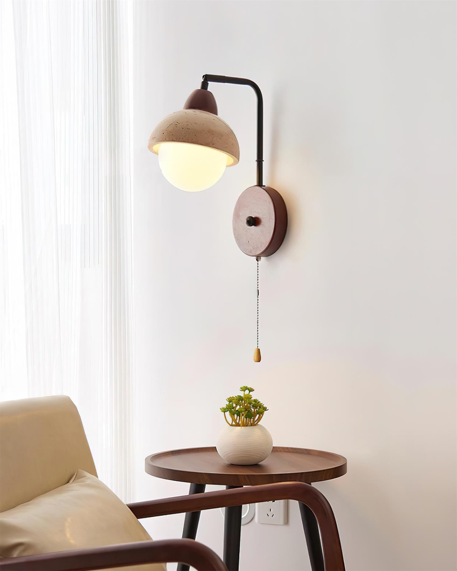 Ritta Applique Murale Dôme Travertin - Neutralighting