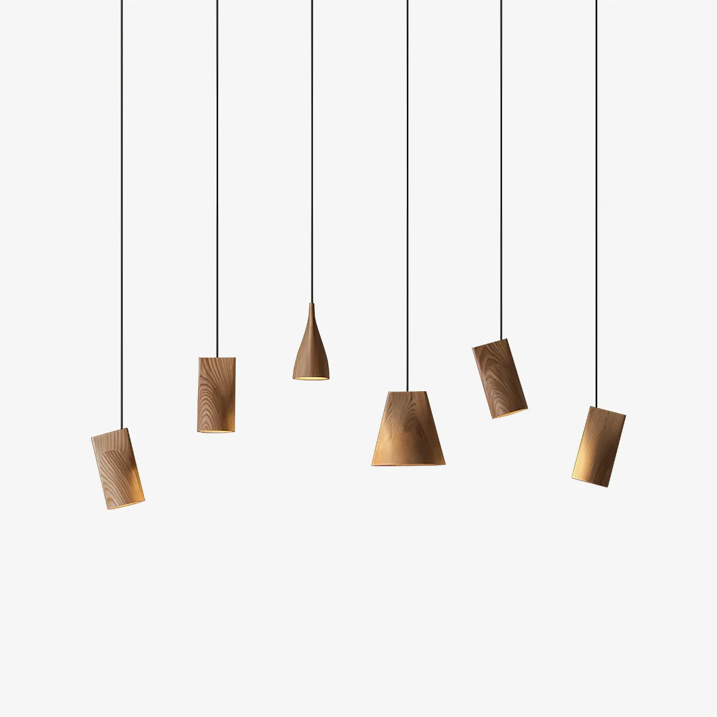 Ivarara Suspension Bois Asymétrique - Neutralighting