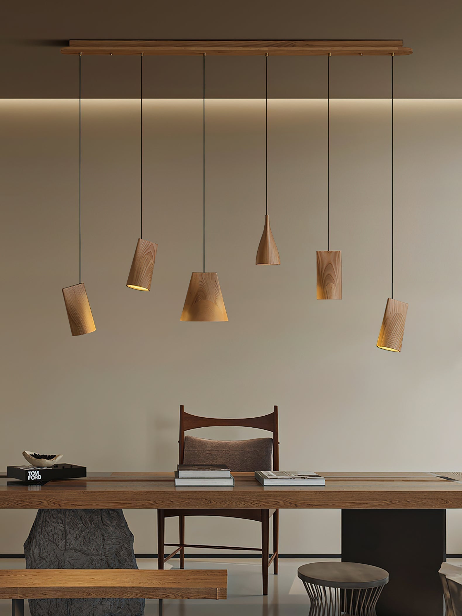 Ivarara Suspension Bois Asymétrique - Neutralighting