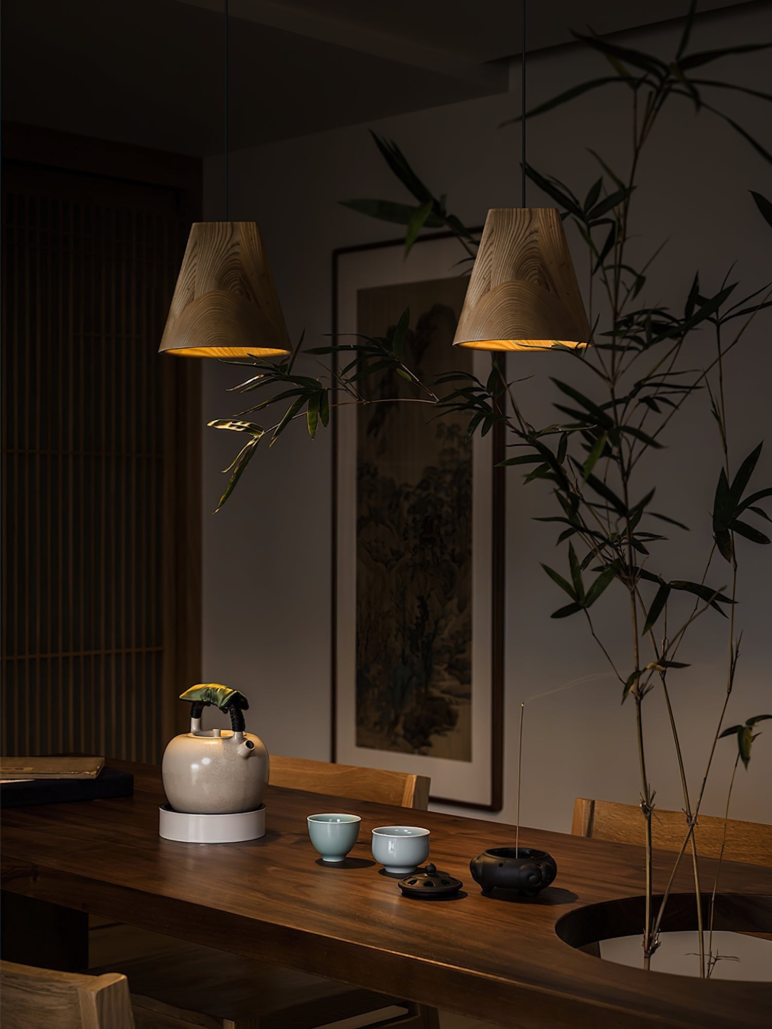 Ivarara Suspension Bois Asymétrique - Neutralighting