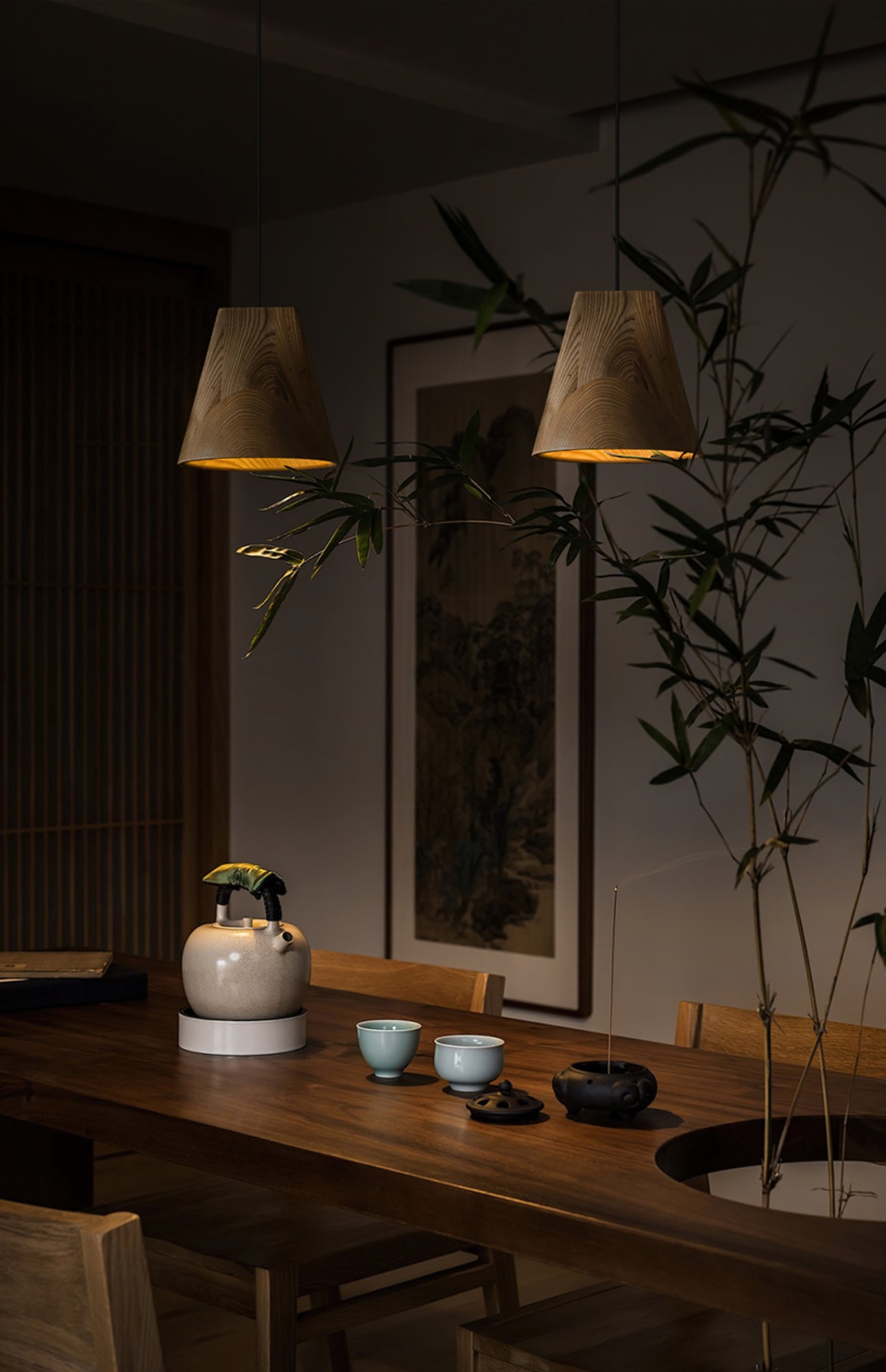 Ivarara Suspension Bois Asymétrique - Neutralighting