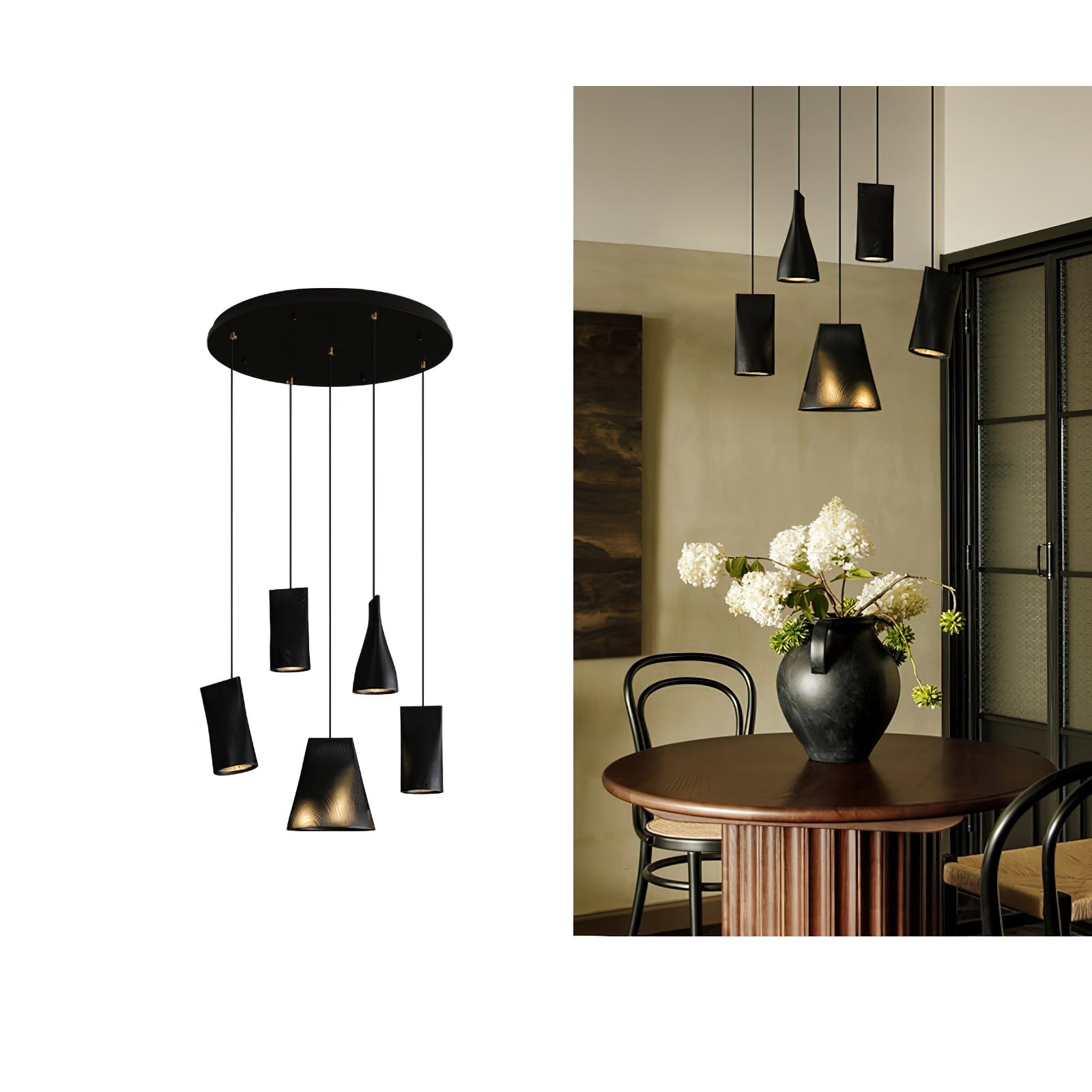 Ivarara Suspension Bois Asymétrique - Neutralighting