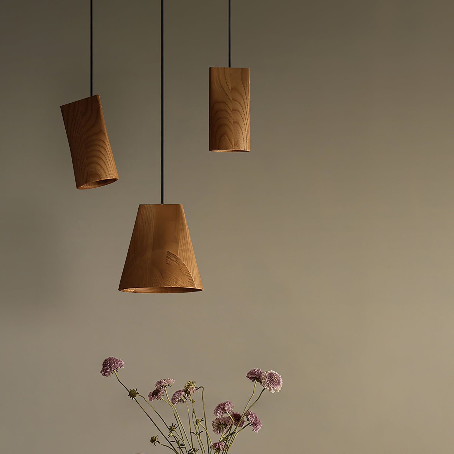 Ivarara Suspension Bois Asymétrique - Neutralighting