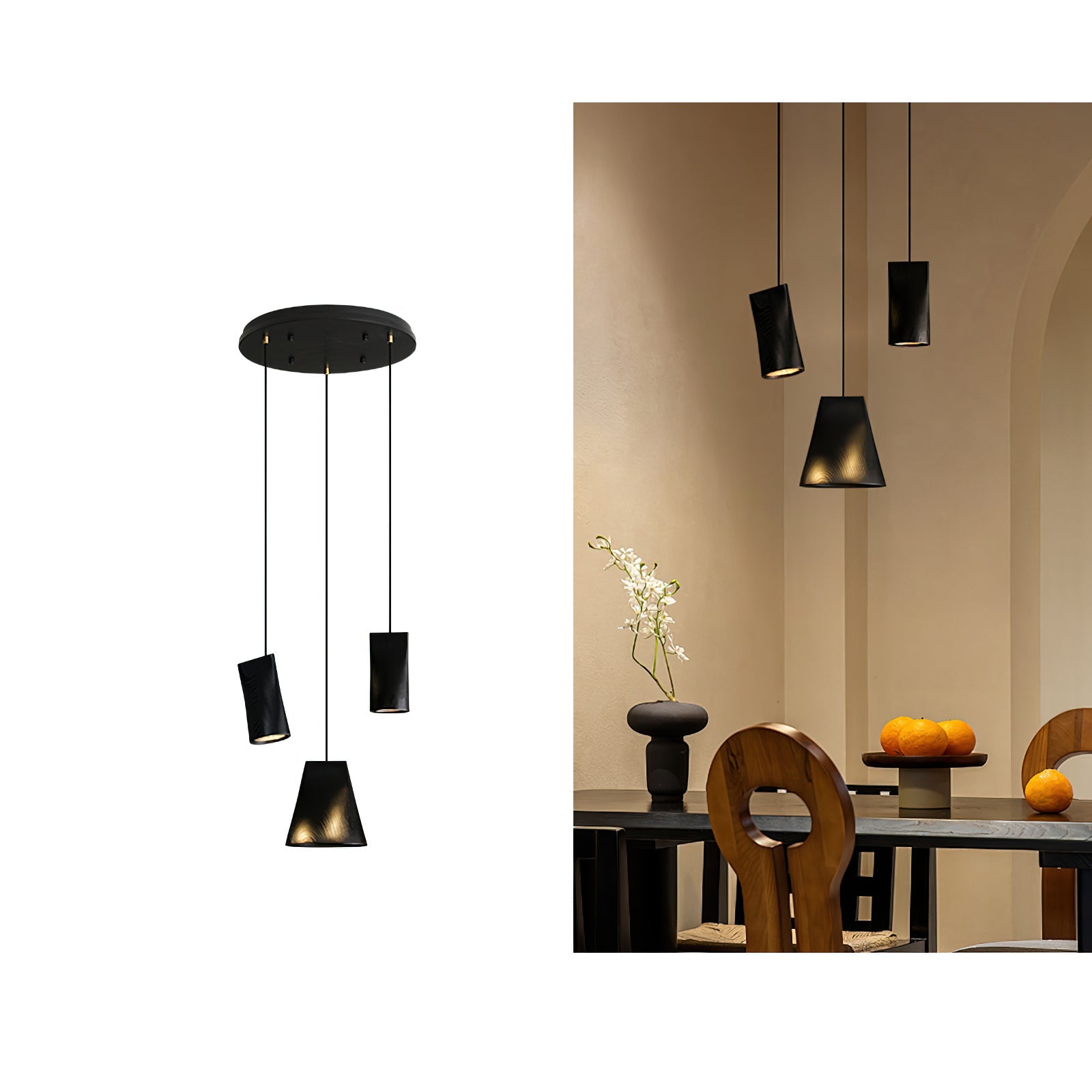 Ivarara Suspension Bois Asymétrique - Neutralighting