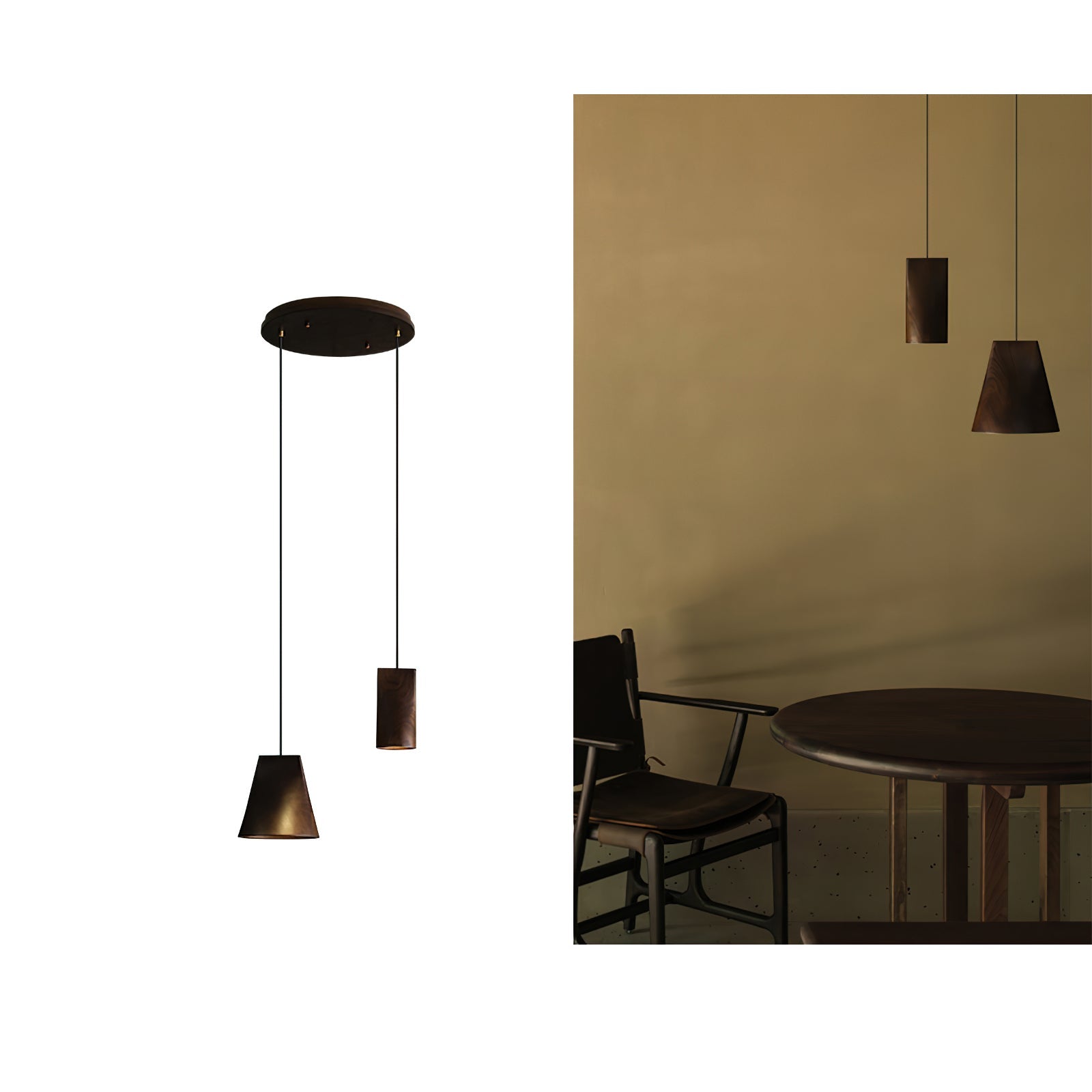 Ivarara Suspension Bois Asymétrique - Neutralighting