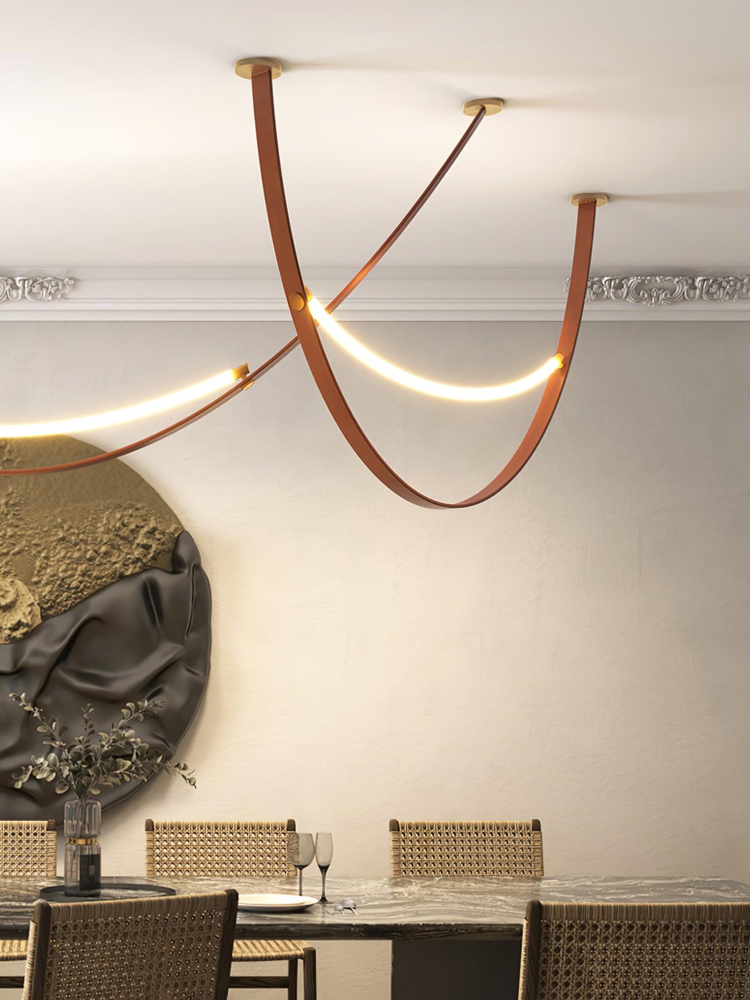 Belt Lampe à Suspension en Cuir et Silicone Minimaliste - Neutralighting