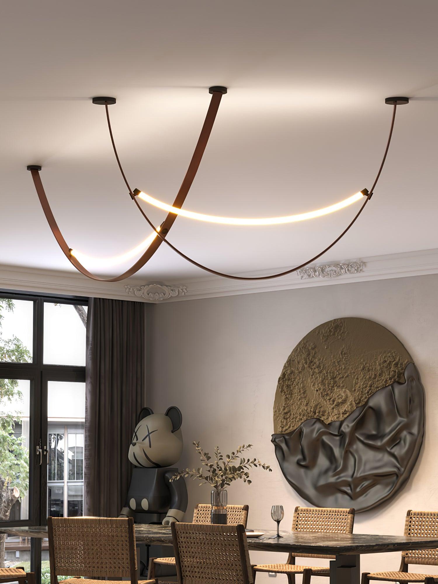 Belt Lampe à Suspension en Cuir et Silicone Minimaliste - Neutralighting