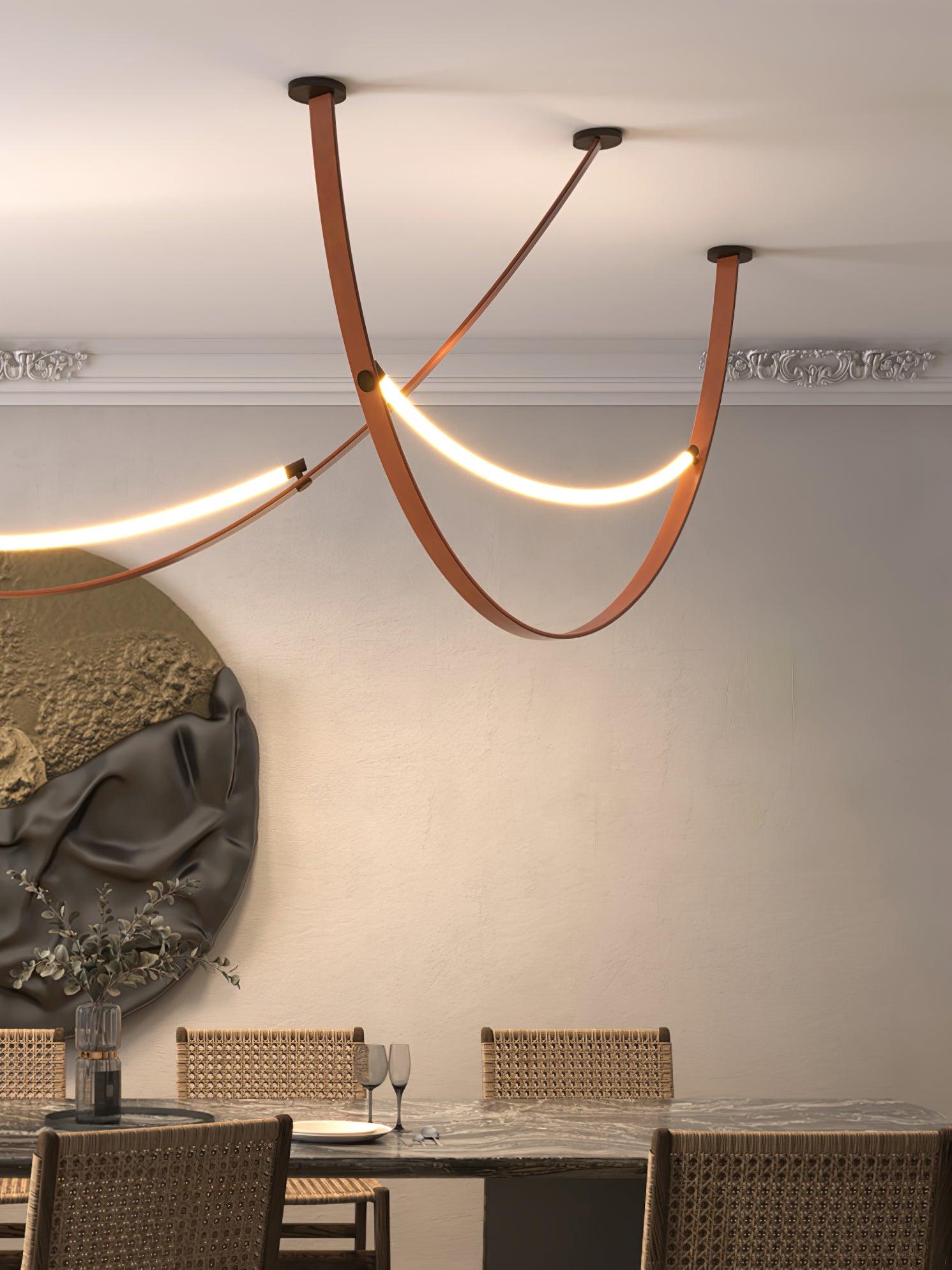 Belt Lampe à Suspension en Cuir et Silicone Minimaliste - Neutralighting