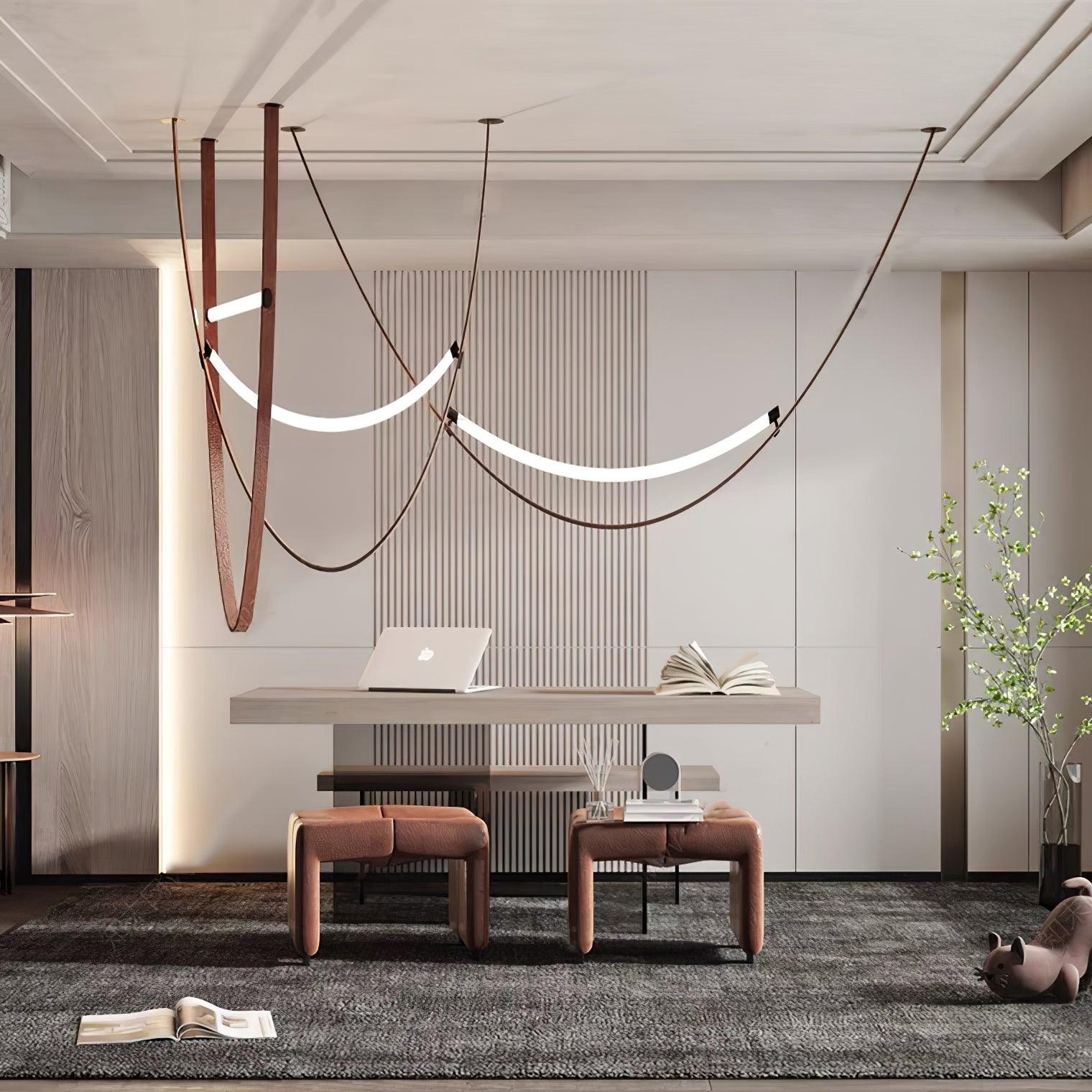 Belt Lampe à Suspension en Cuir et Silicone Minimaliste - Neutralighting