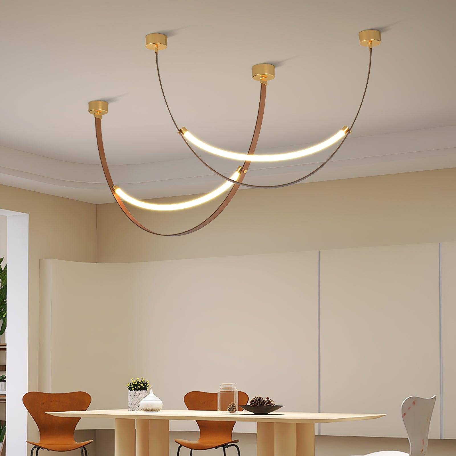 Belt Lampe à Suspension en Cuir et Silicone Minimaliste - Neutralighting