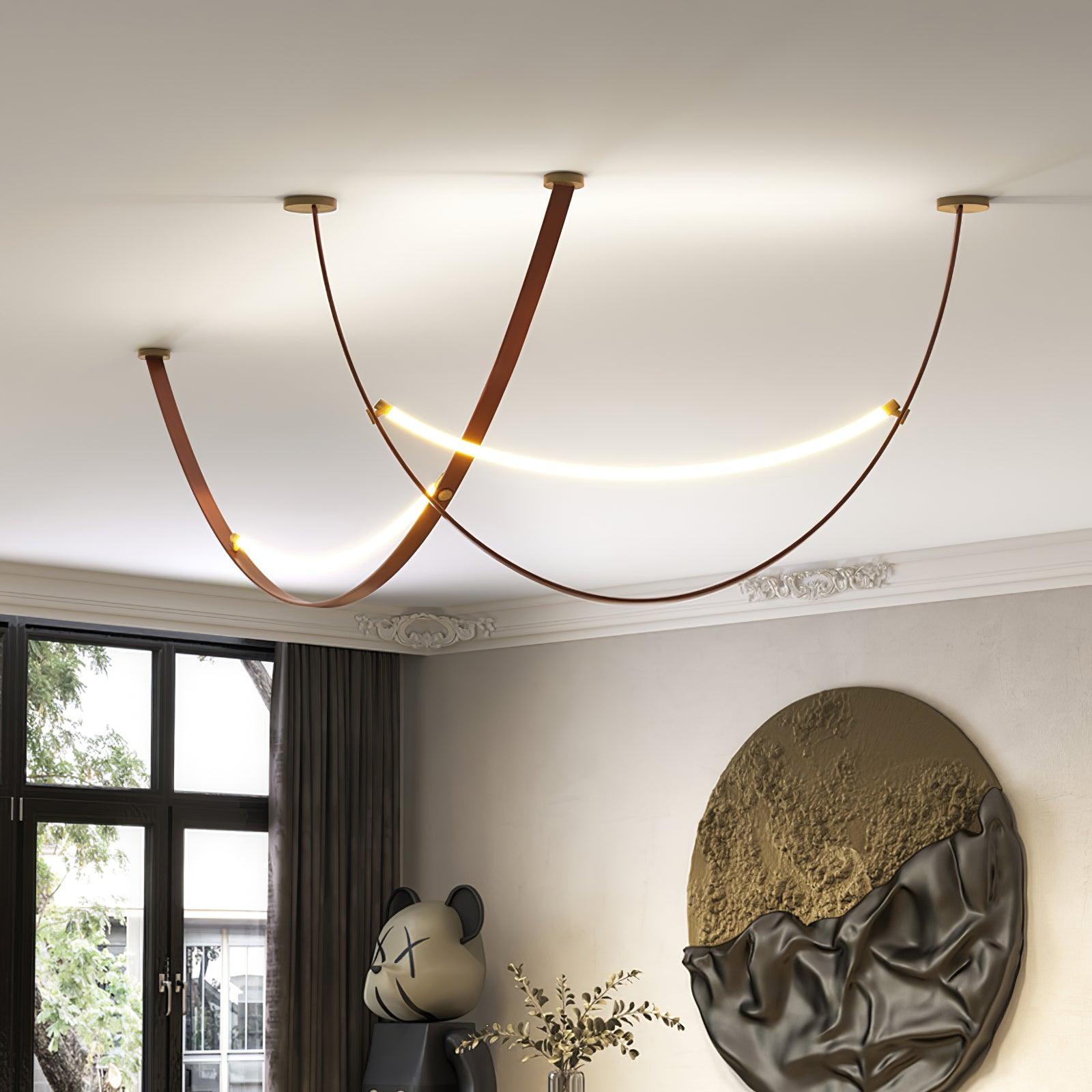 Belt Lampe à Suspension en Cuir et Silicone Minimaliste - Neutralighting