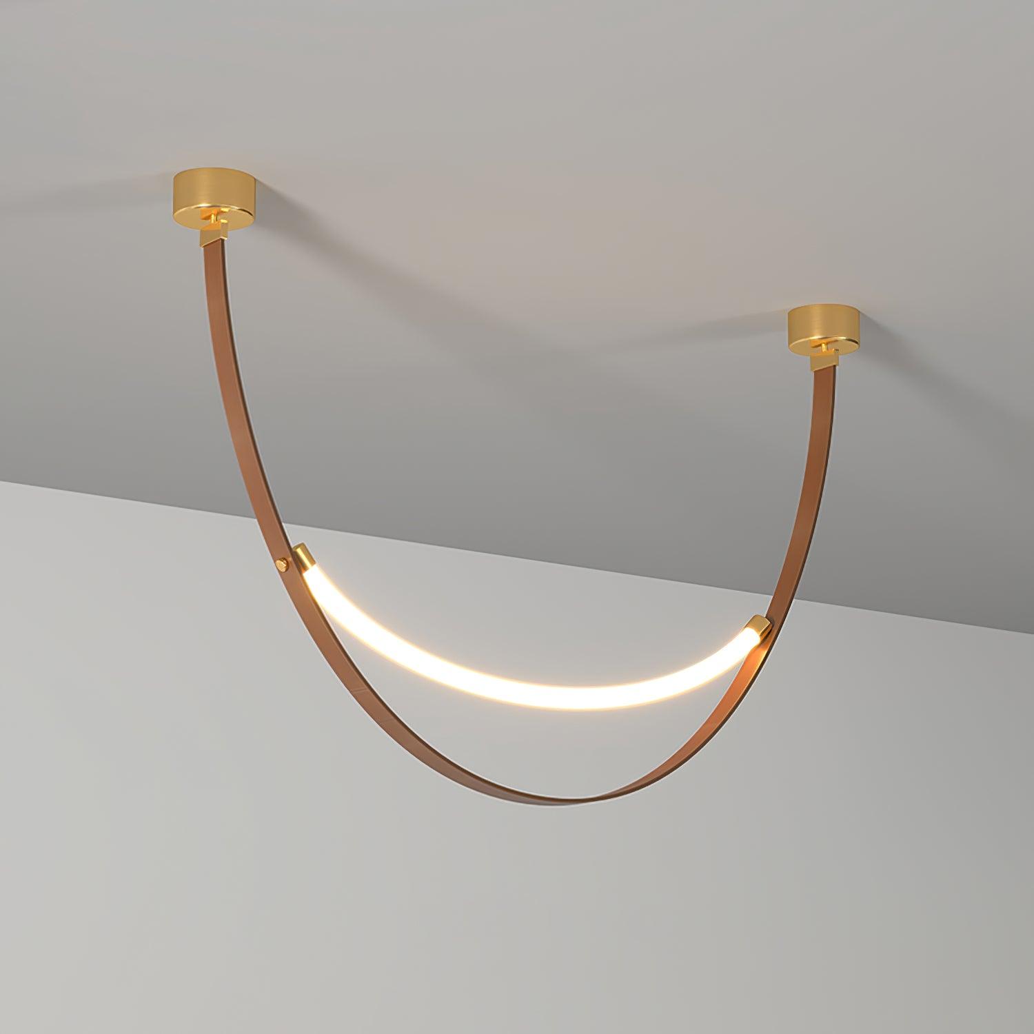 Belt Lampe à Suspension en Cuir et Silicone Minimaliste - Neutralighting