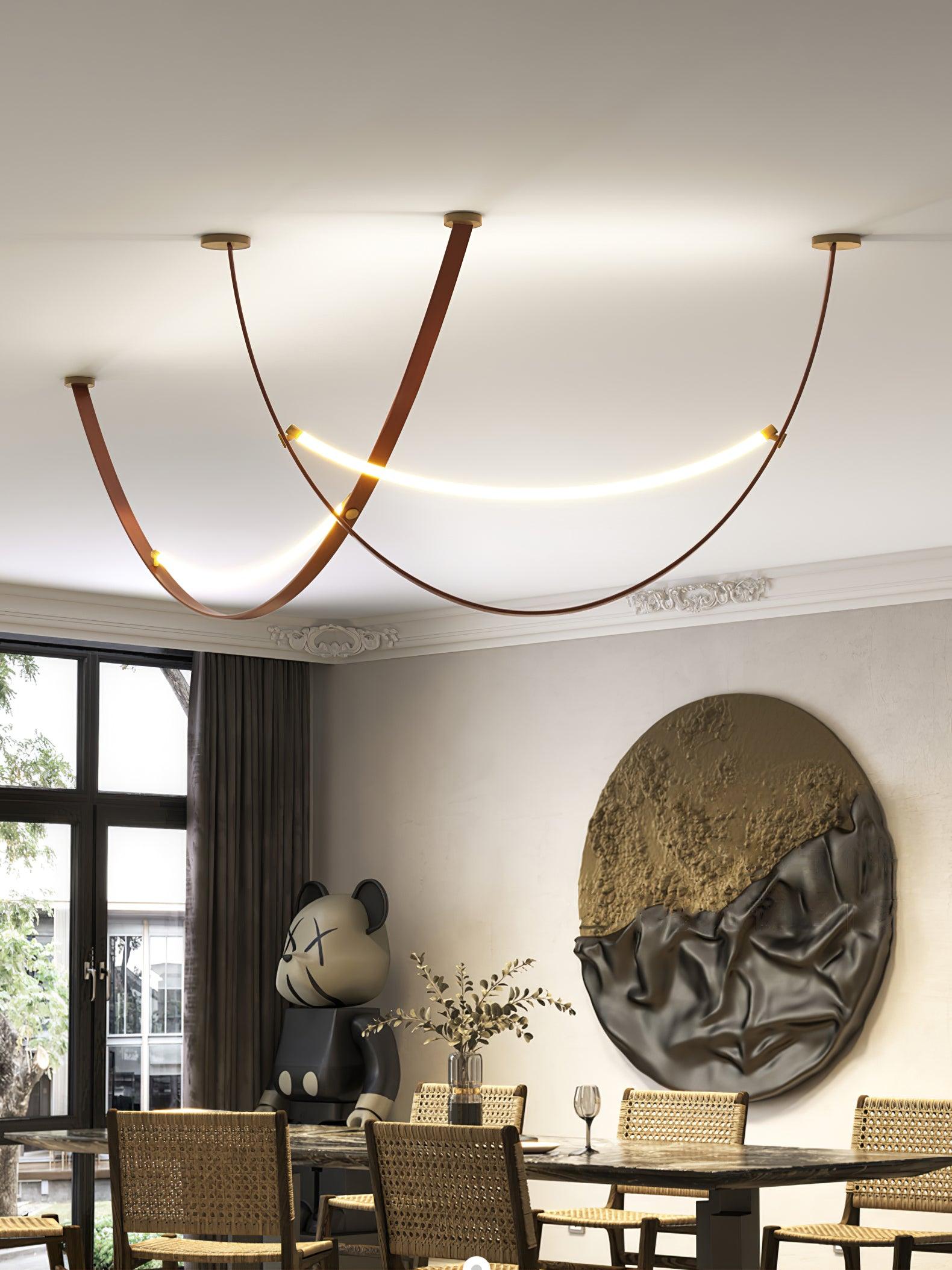 Belt Lampe à Suspension en Cuir et Silicone Minimaliste - Neutralighting