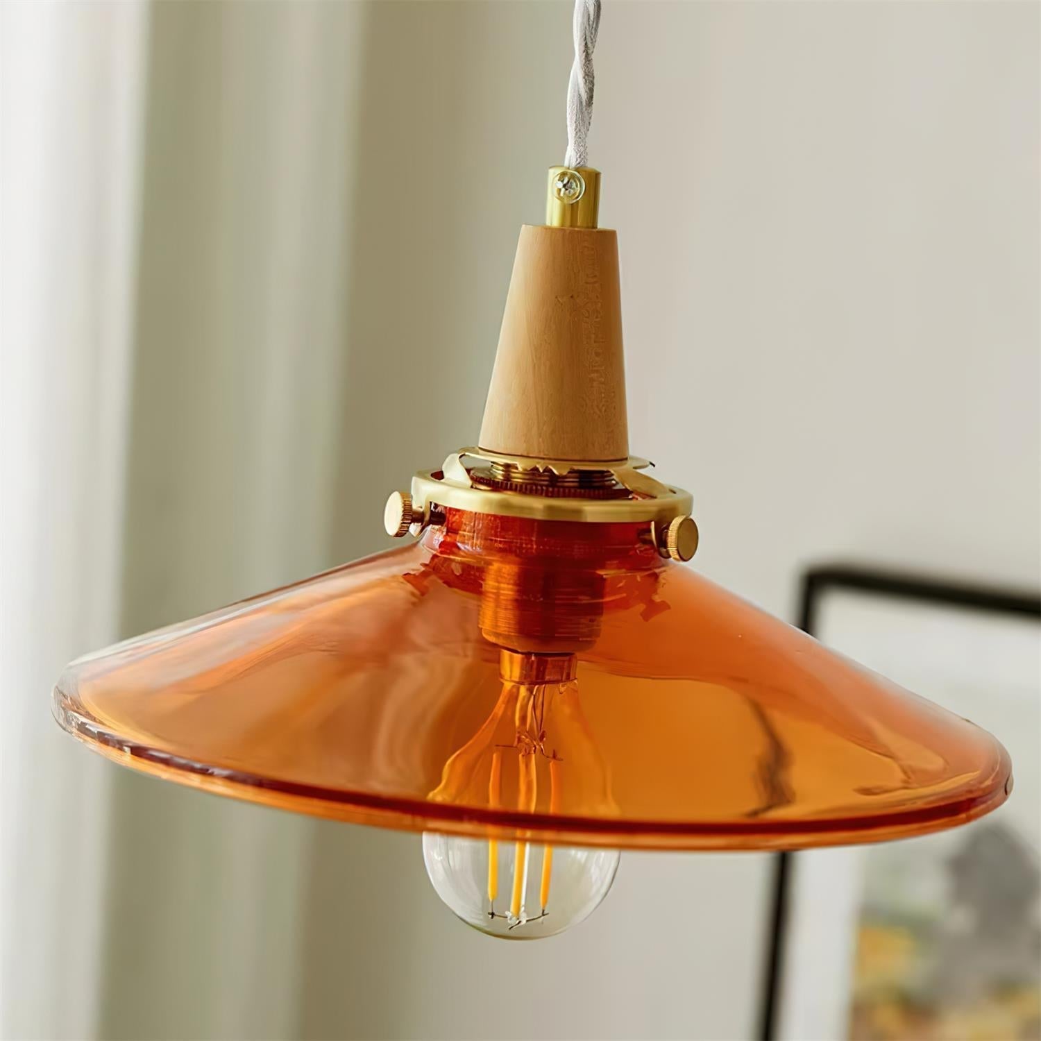 Benra Suspension Orange Verre Scandinave - Neutralighting