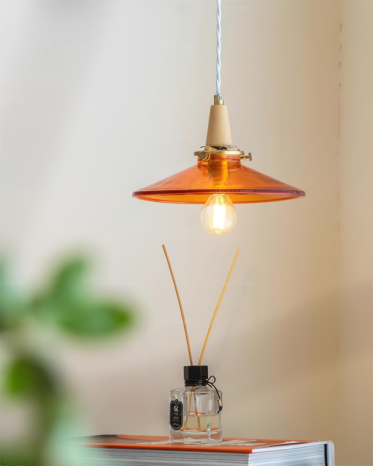 Benra Suspension Orange Verre Scandinave - Neutralighting