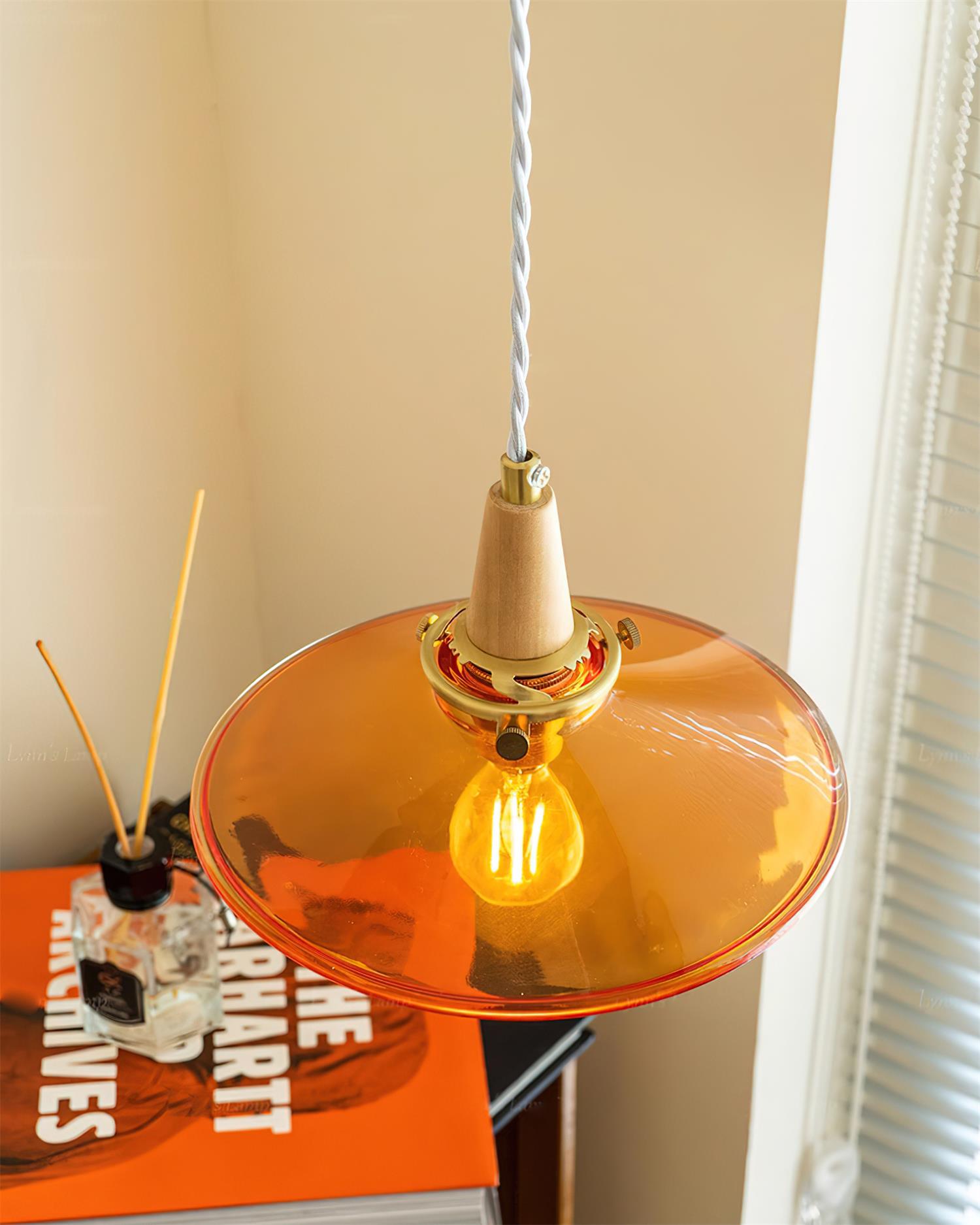 Benra Suspension Orange Verre Scandinave - Neutralighting