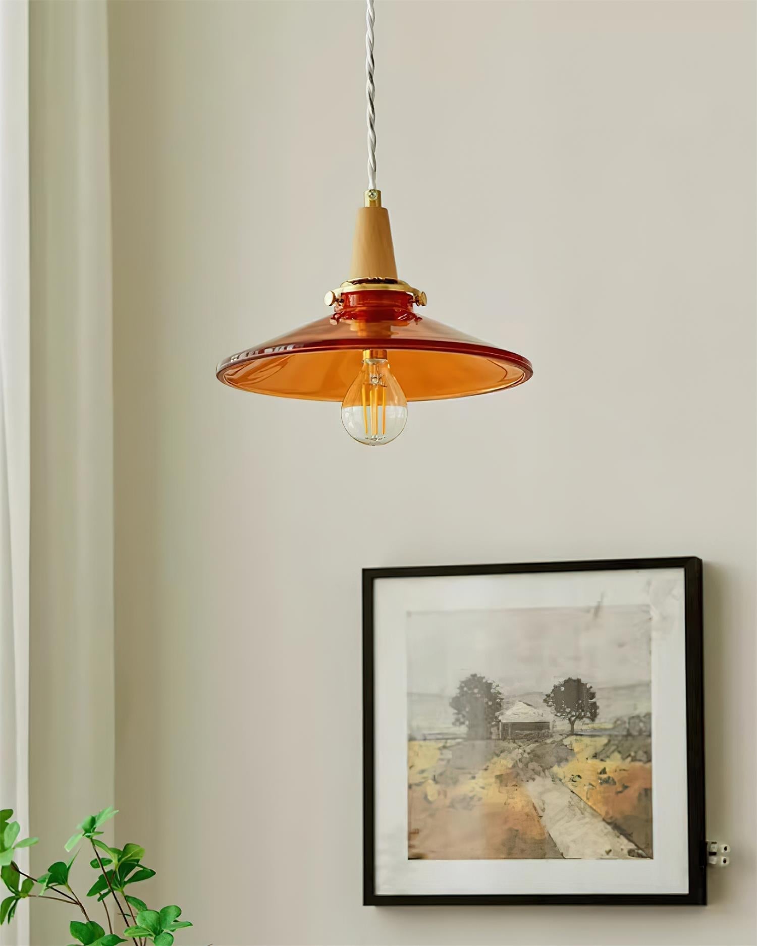 Benra Suspension Orange Verre Scandinave - Neutralighting