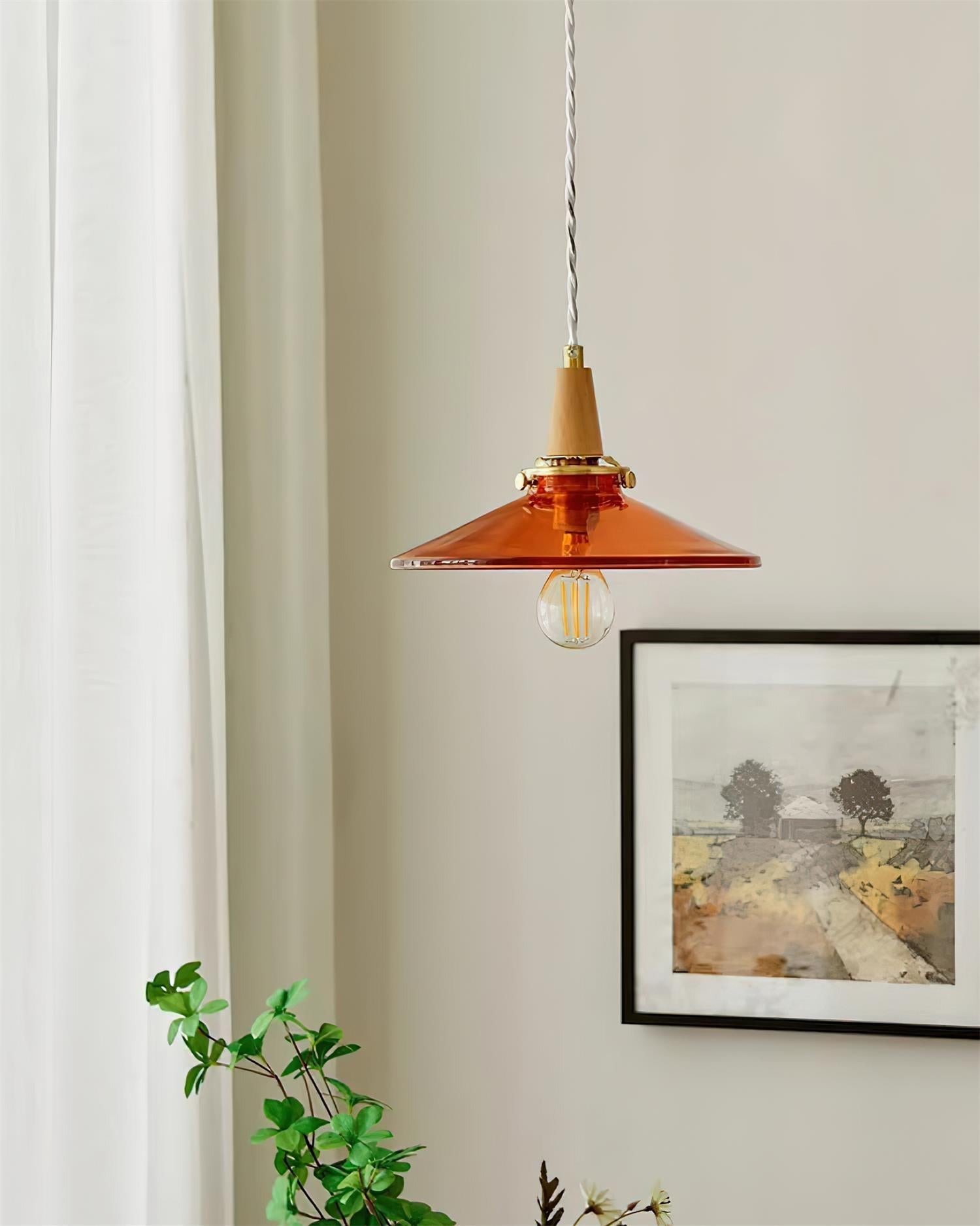Benra Suspension Orange Verre Scandinave - Neutralighting