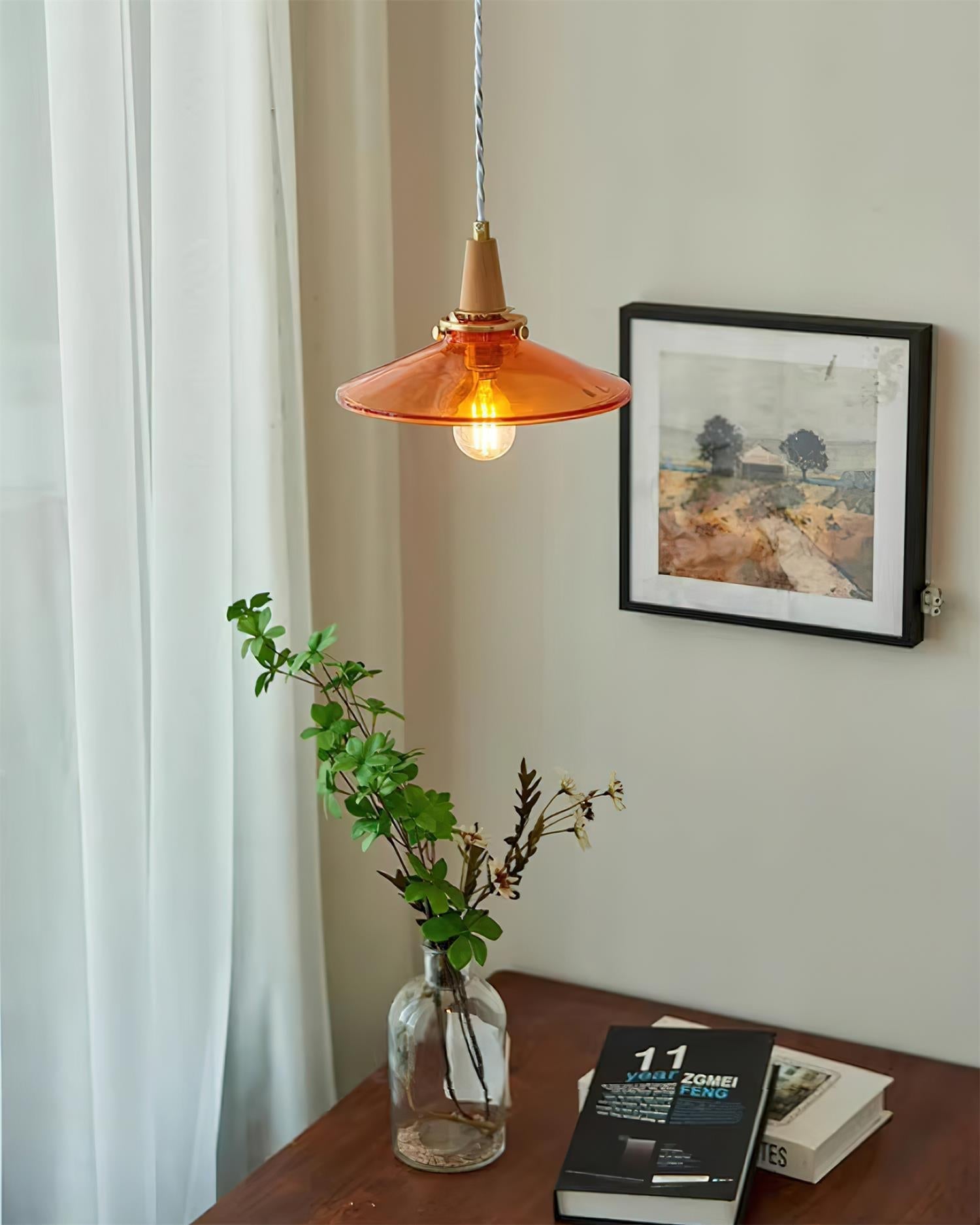 Benra Suspension Orange Verre Scandinave - Neutralighting