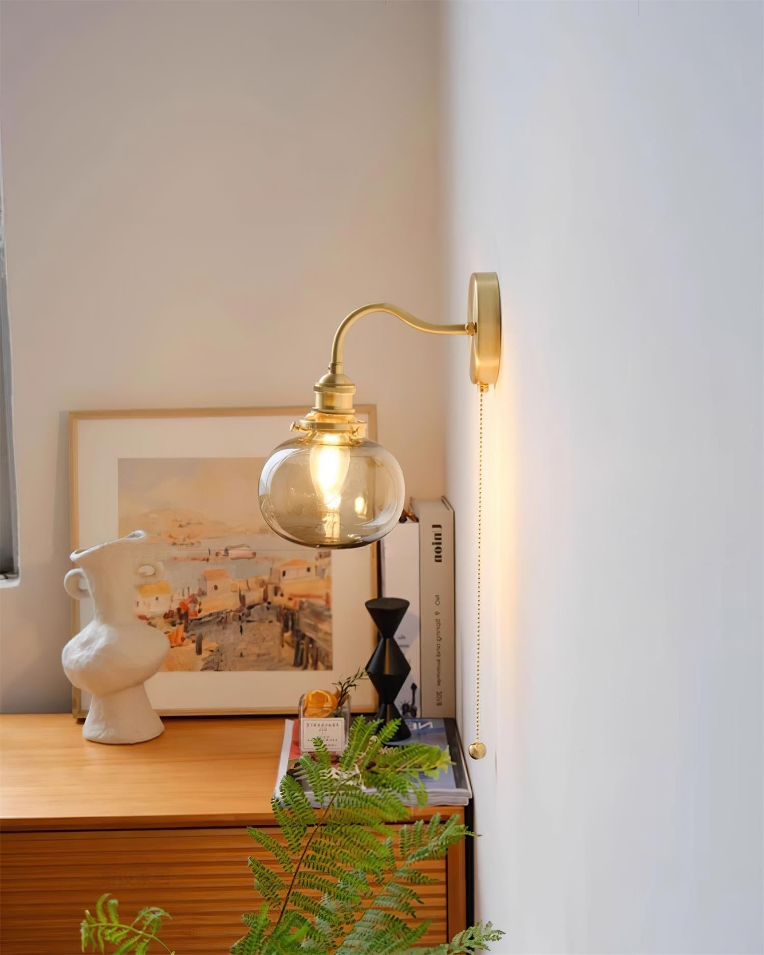 Berliner Applique Murale Bras en Laiton Verre Vintage - Neutralighting