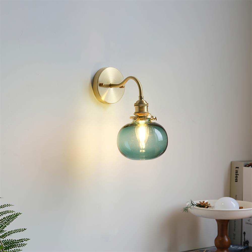 Berliner Applique Murale Bras en Laiton Verre Vintage - Neutralighting