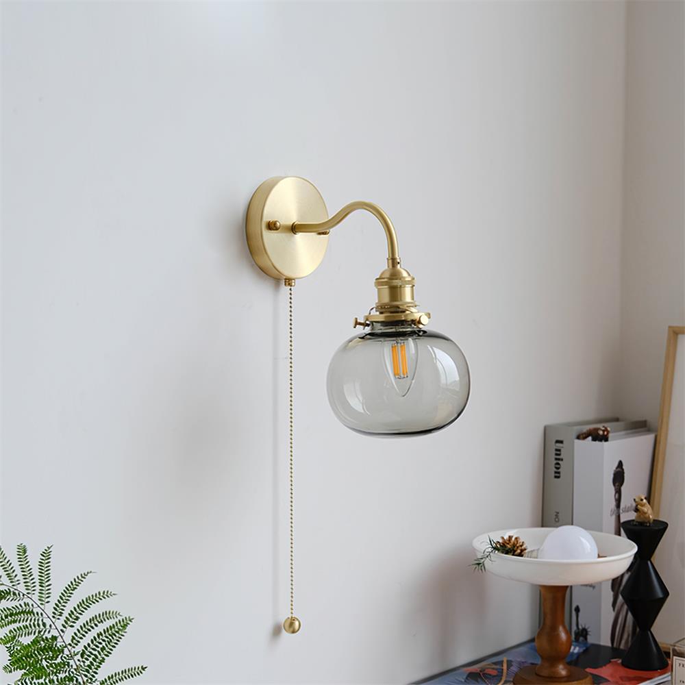 Berliner Applique Murale Bras en Laiton Verre Vintage - Neutralighting