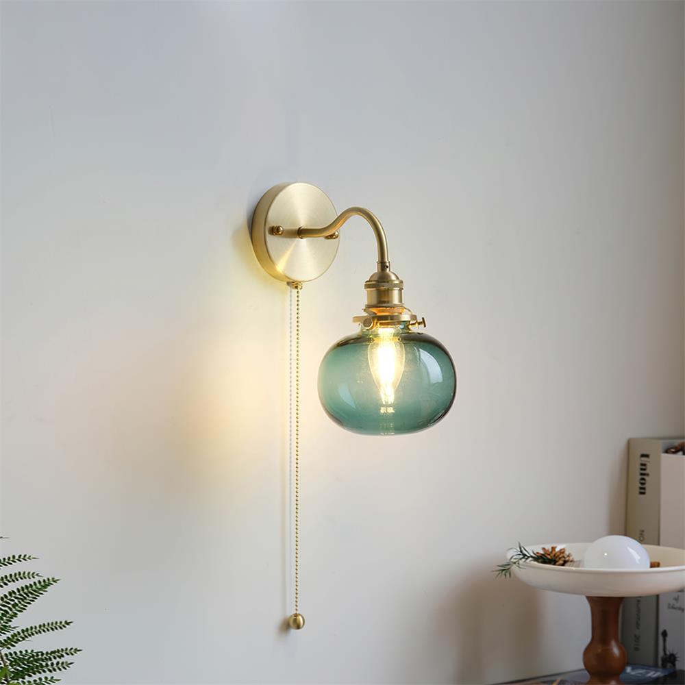 Berliner Applique Murale Bras en Laiton Verre Vintage - Neutralighting