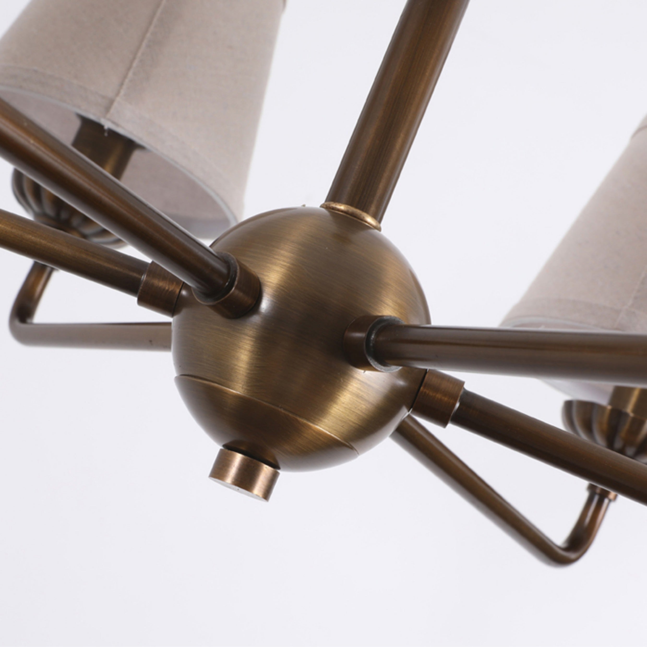 Gloruvyh Ancien Industriel Tissu Métal Lustre - Neutralighting