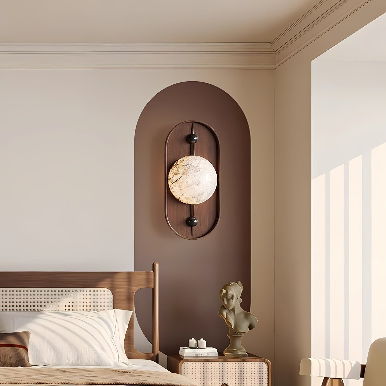 Ildvuvyh Modern Minimalist Metal Alabaster Wall Lamp - Lamp Copper