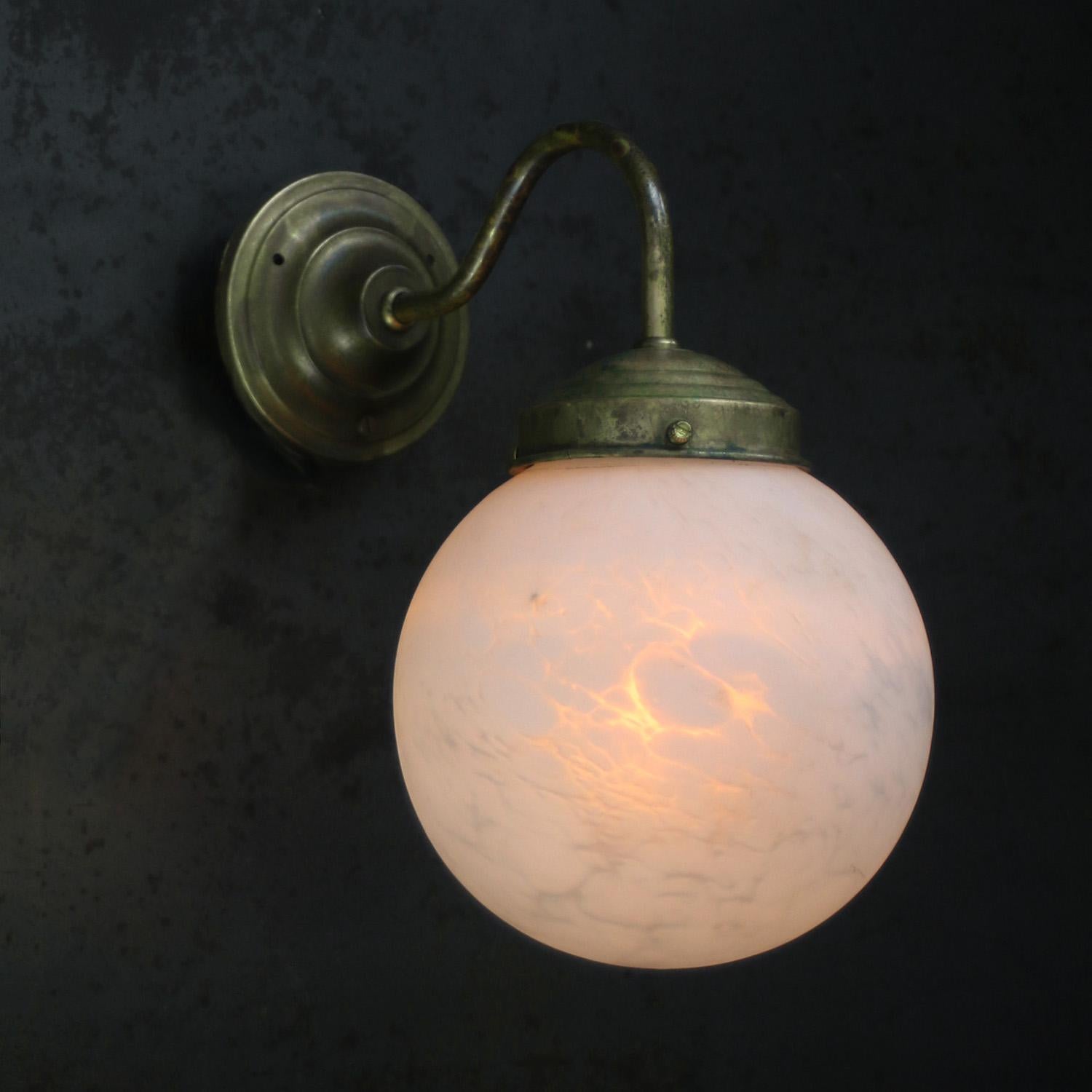 Rauduvyd Modern Minimalist Alabaster Metal Wall Lamp - Lamp Copper