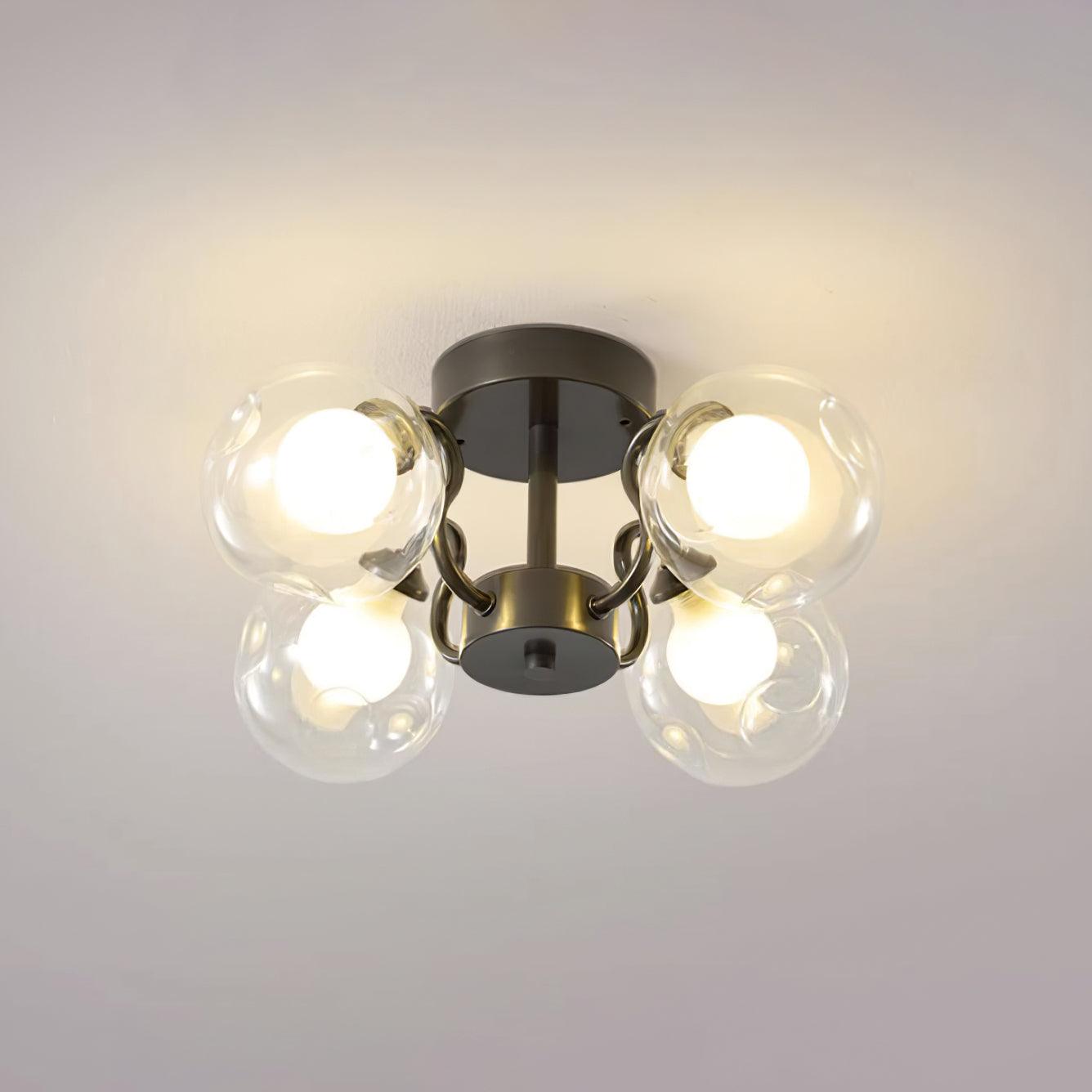 Orb Plafonnier Fleur Verre Globe Bras Moderne Salon - Neutralighting