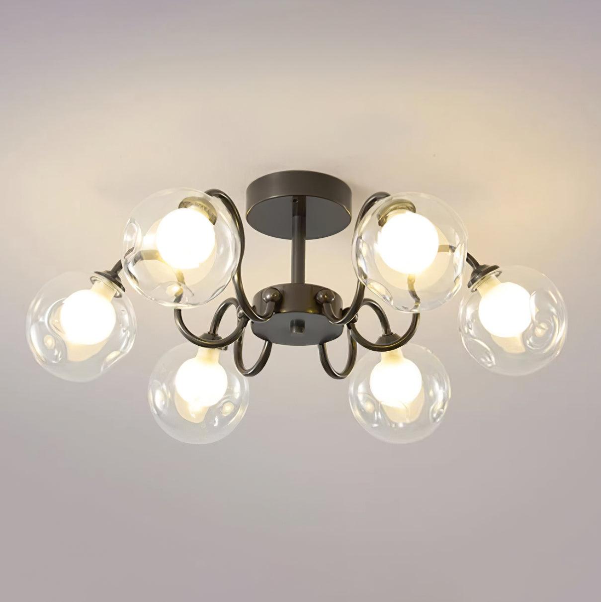 Orb Plafonnier Fleur Verre Globe Bras Moderne Salon - Neutralighting