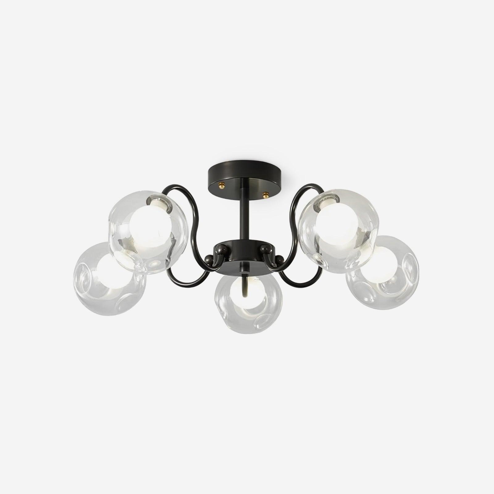 Orb Plafonnier Fleur Verre Globe Bras Moderne Salon - Neutralighting