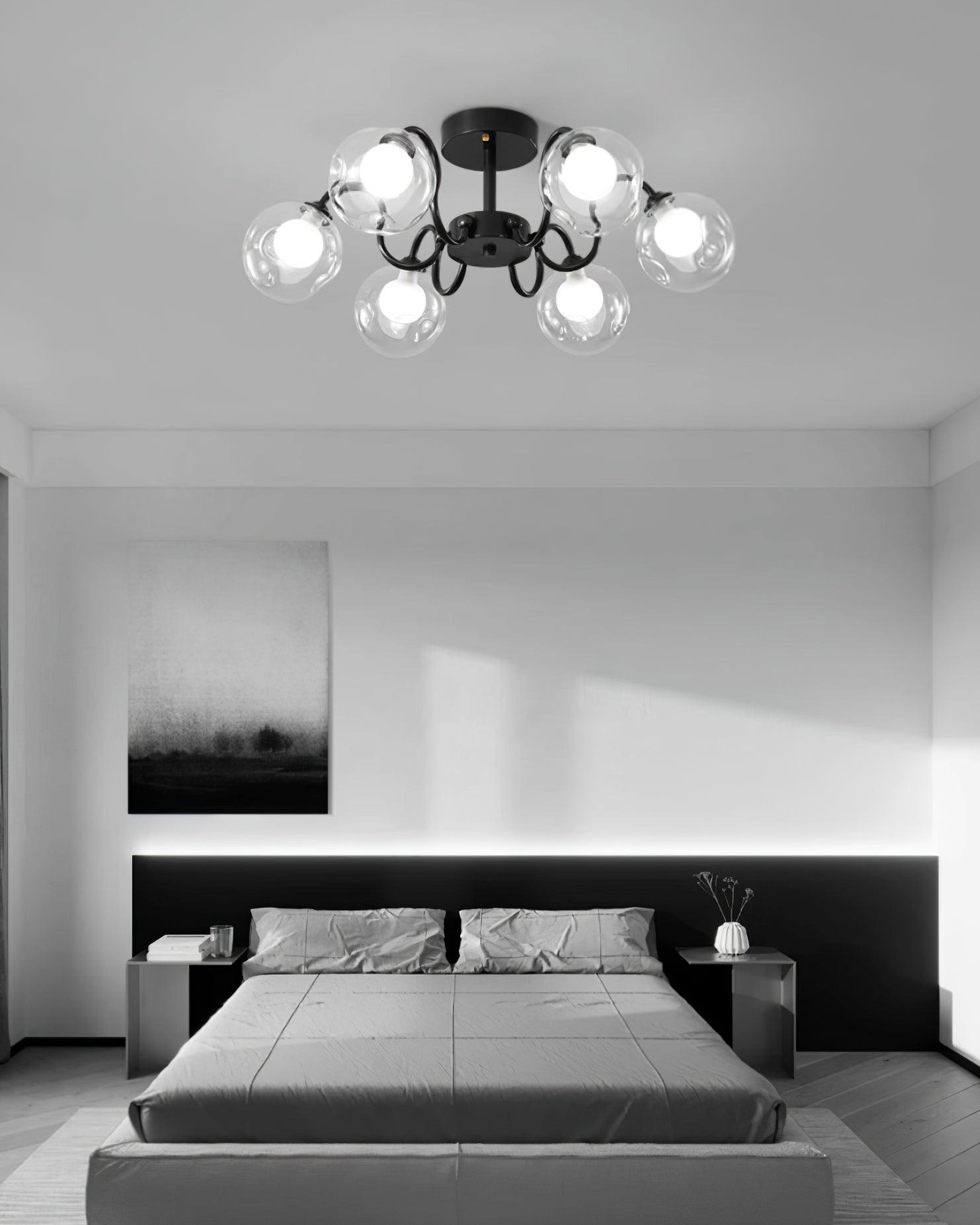 Orb Plafonnier Fleur Verre Globe Bras Moderne Salon - Neutralighting