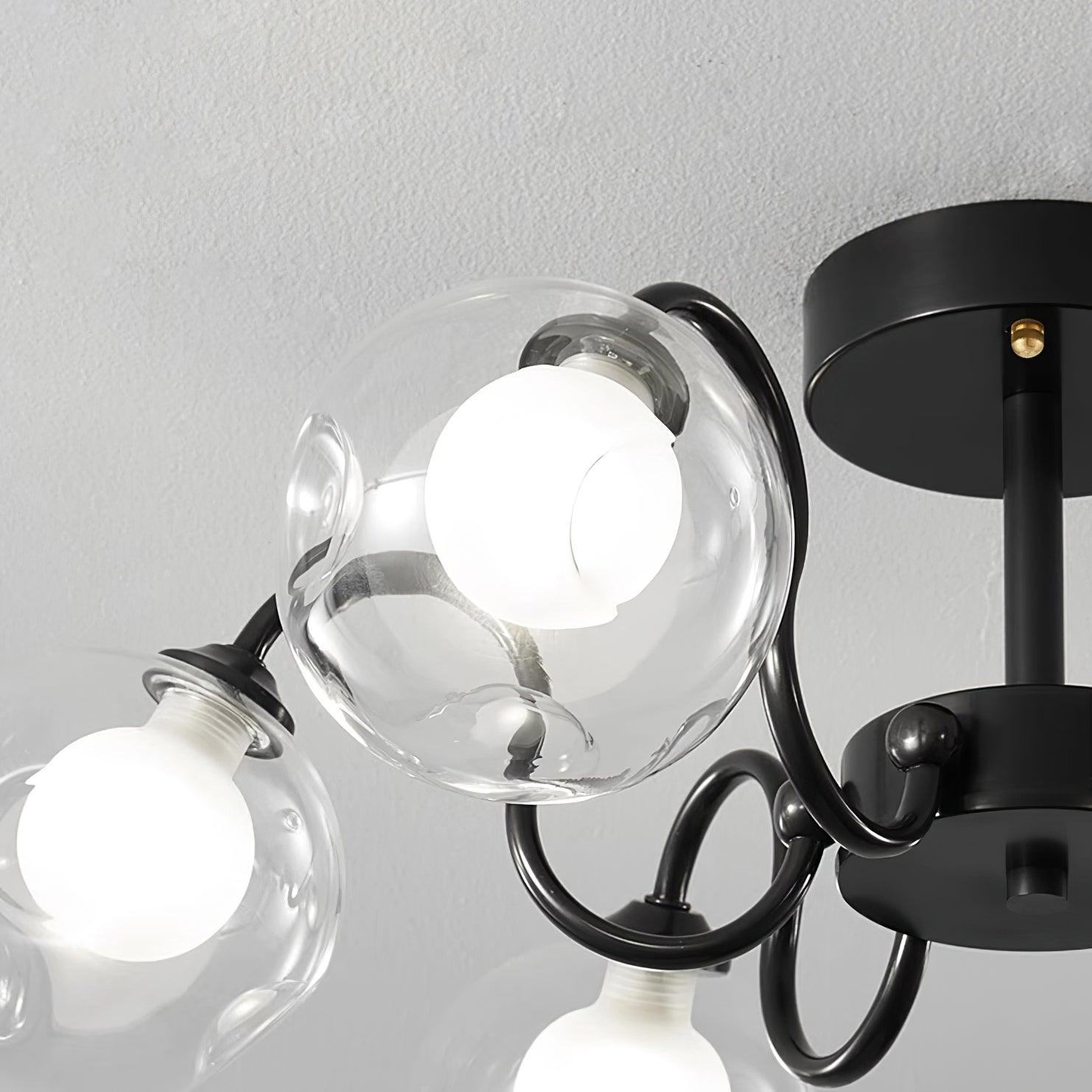 Orb Plafonnier Fleur Verre Globe Bras Moderne Salon - Neutralighting
