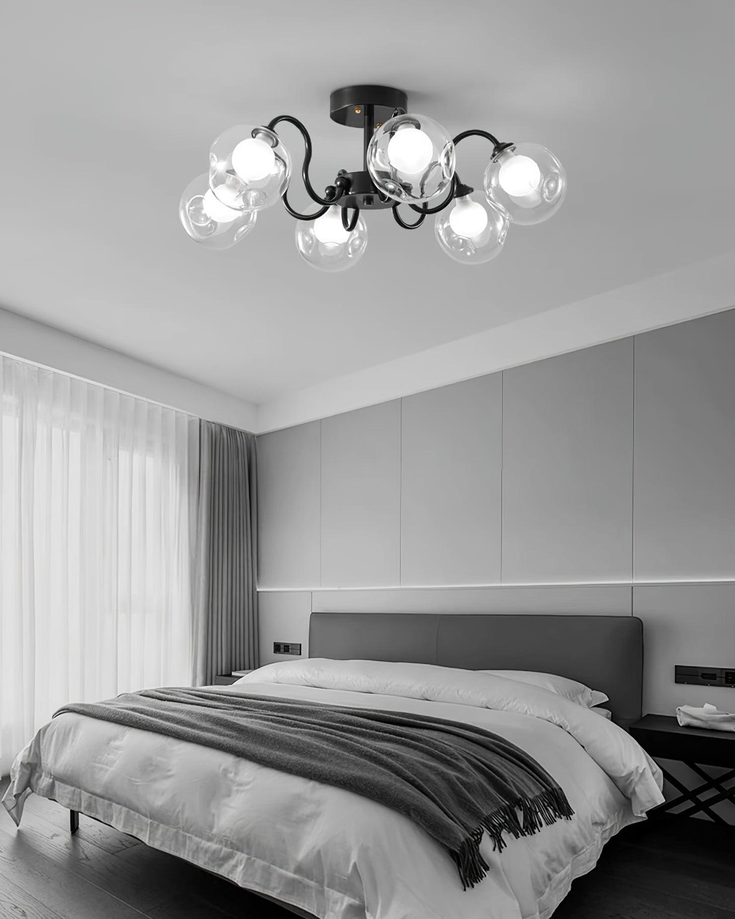 Orb Plafonnier Fleur Verre Globe Bras Moderne Salon - Neutralighting