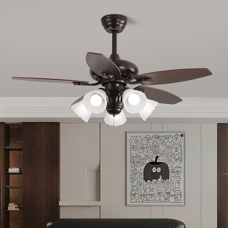 Plafonnier Ventilateur Vintage Elora, Modèle C