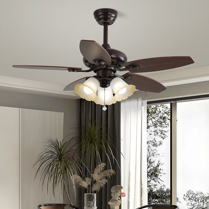 Plafonnier Ventilateur Vintage Elora, Modèle D