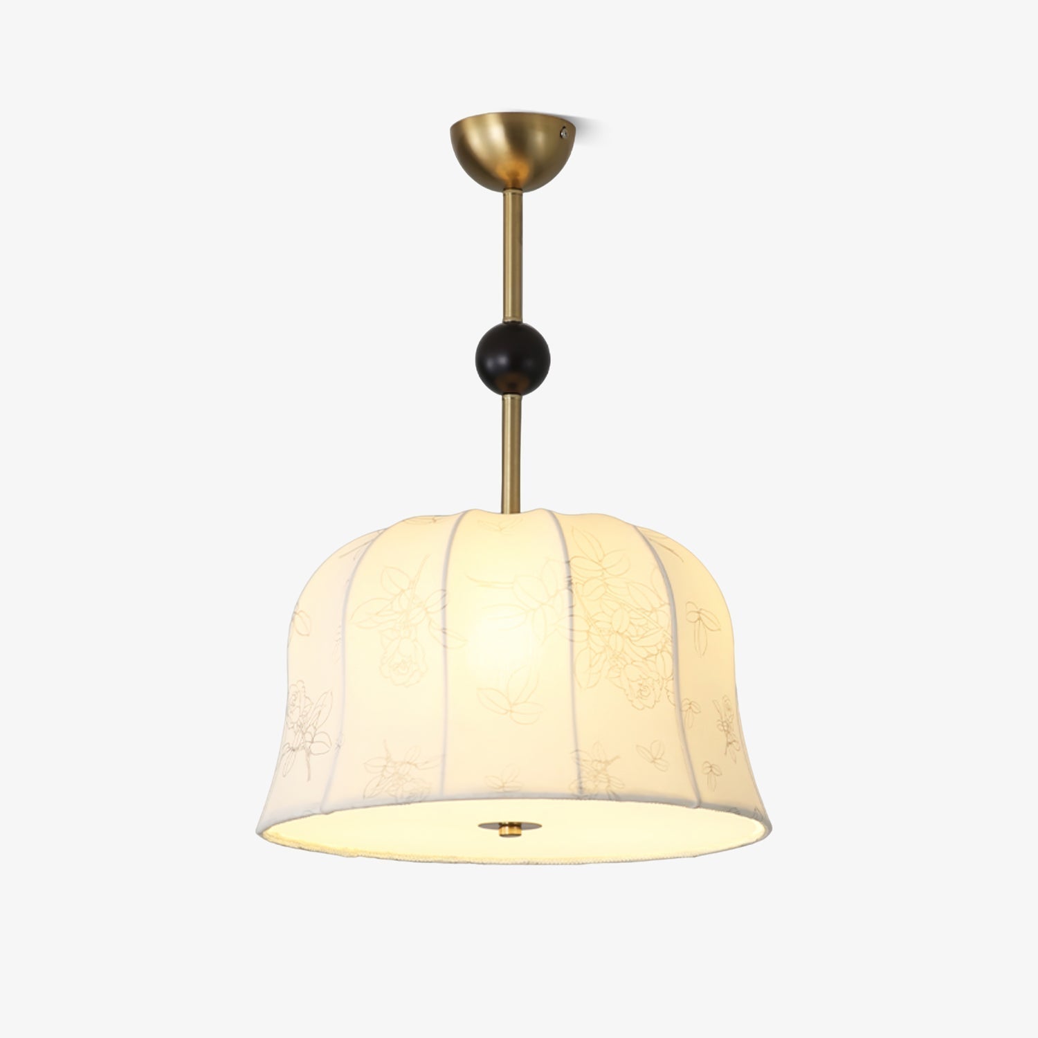 Avnoren Blossom Curve Fabric Wood Pendant Lamp - Neutralighting