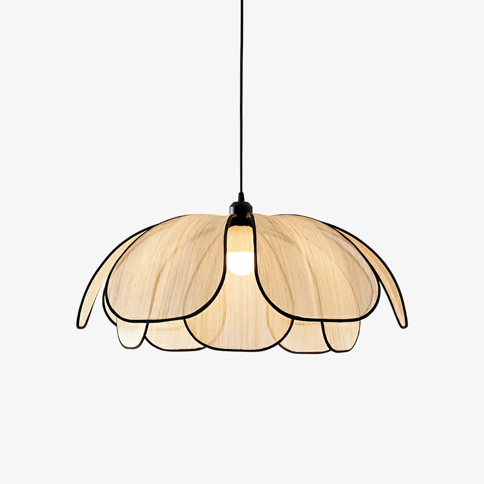 Elthaus Lampe Pendante Feuille Fiber Fleur - Neutralighting
